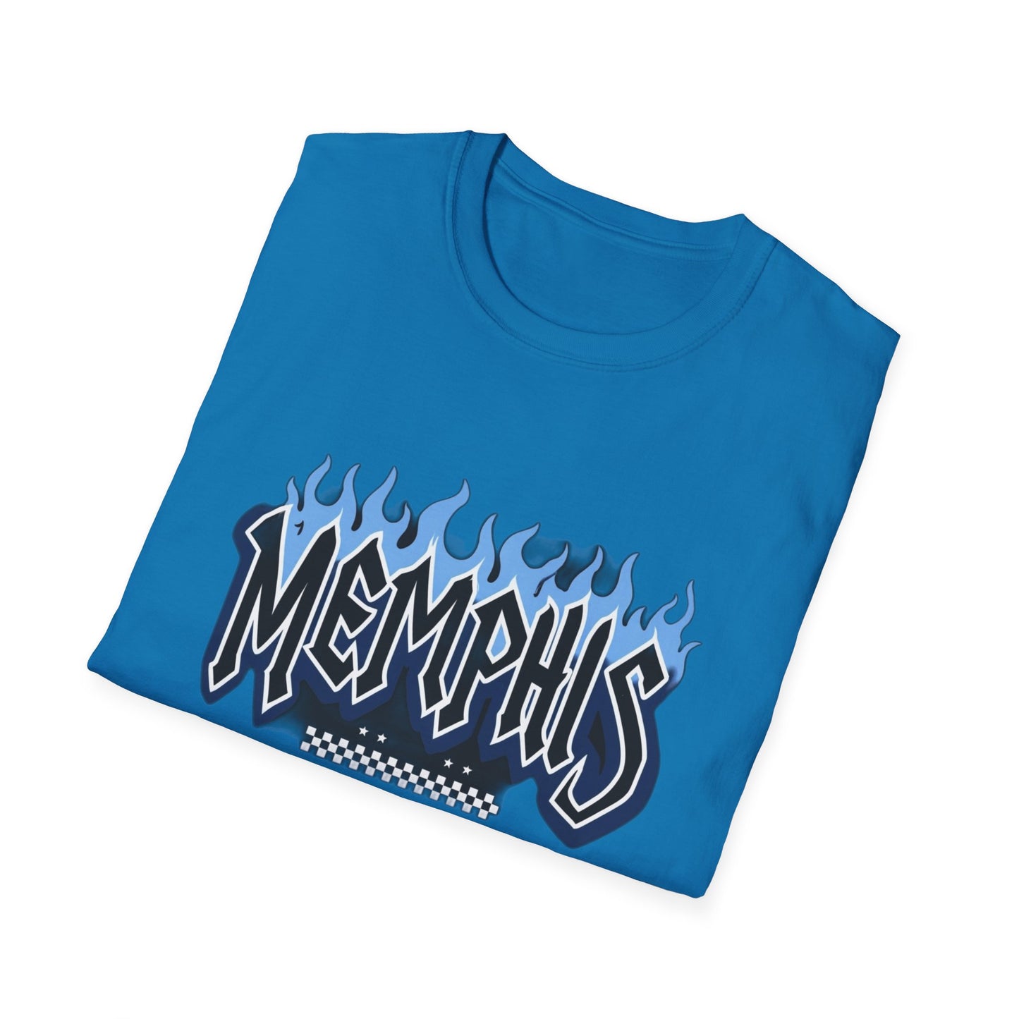 Memphis Flame Graphic T-Shirt, Unisex Tee, Casual Wear, Gift for Music Lovers, Summer Fashion, Graphic Design Shirt