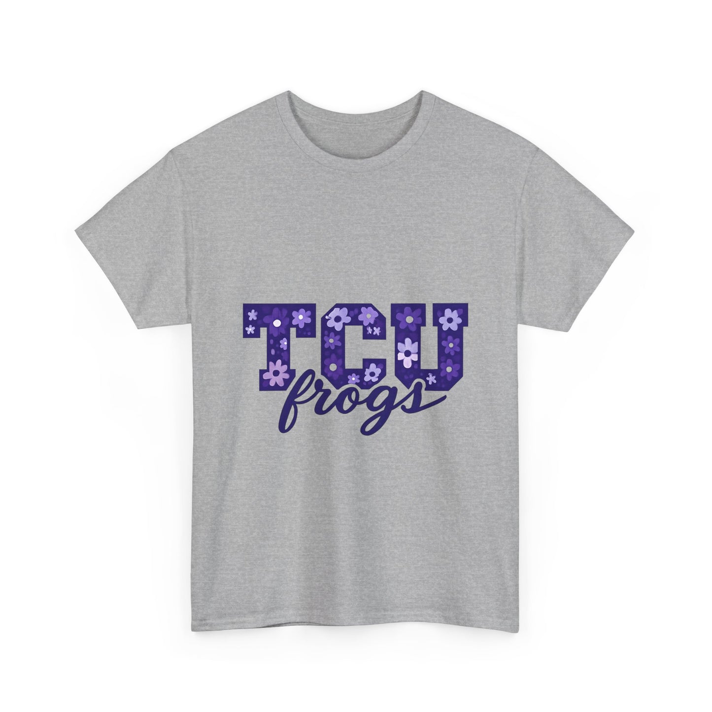 TCU Frogs Unisex Heavy Cotton Tee - College Shirt, Student Apparel, Casual Wear, Graduation Gift, Sports Fan Tee
