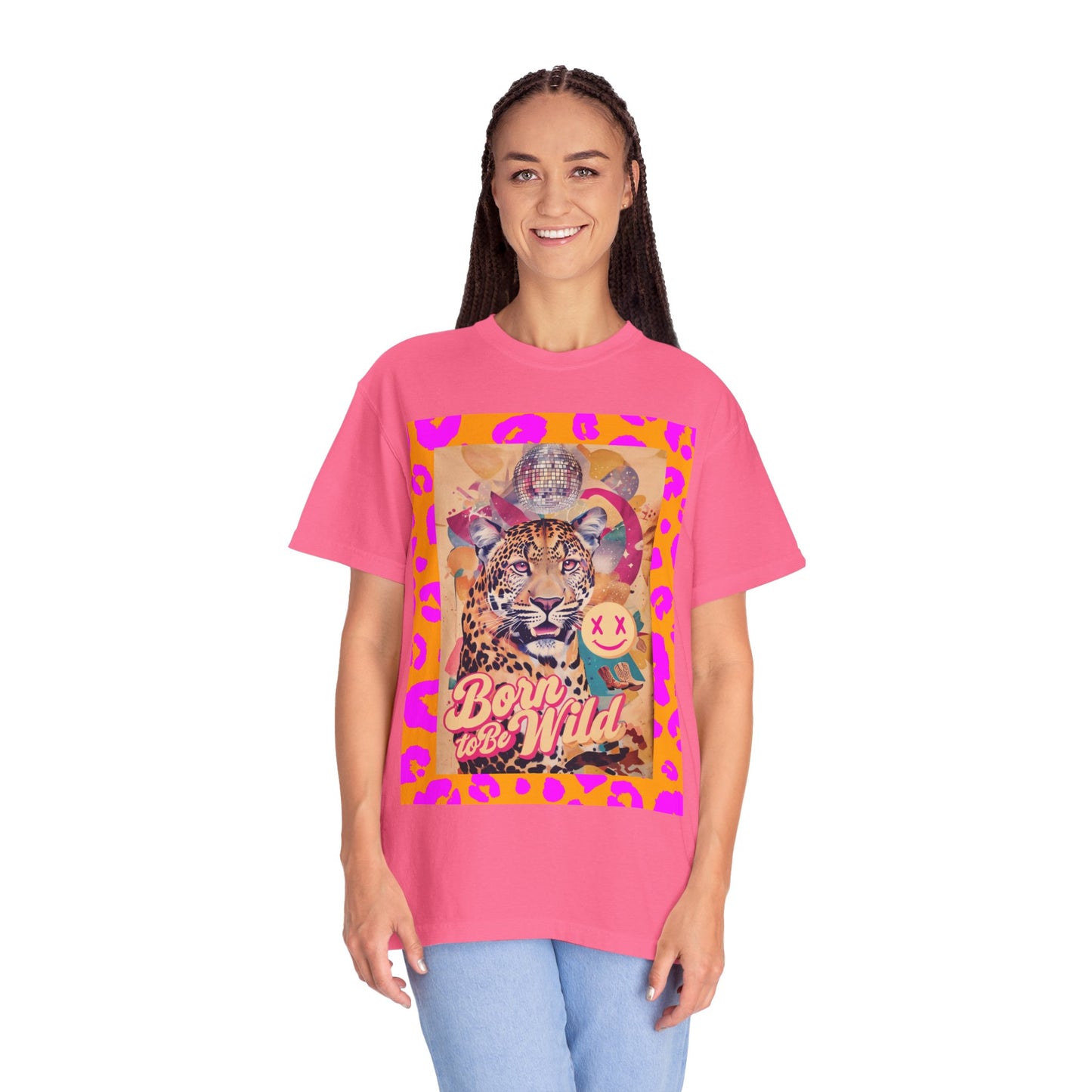 Bold Graphic T-Shirt: Born to Be Wild, Unisex Cotton Tee, Animal Lover Gift, Wild Spirit Apparel, Trendy Casual Wear, Unique Artist Design