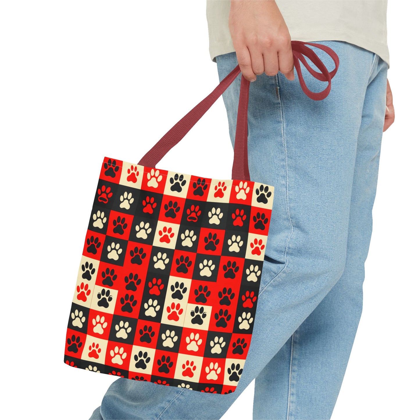 Paws Pattern Tote Bag, Stylish Eco-Friendly Bag, Game Day Bag, Go dawgs, graduation gift, alumni gift