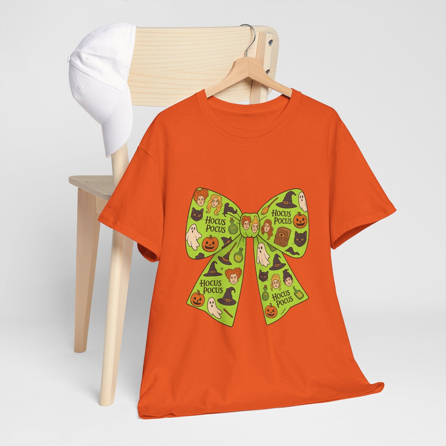Halloween Graphic Tee, Spooky Season Unisex Shirt, Hocus Pocus Bow Tee, Autumn Style Shirt, Trick or Treat Apparel