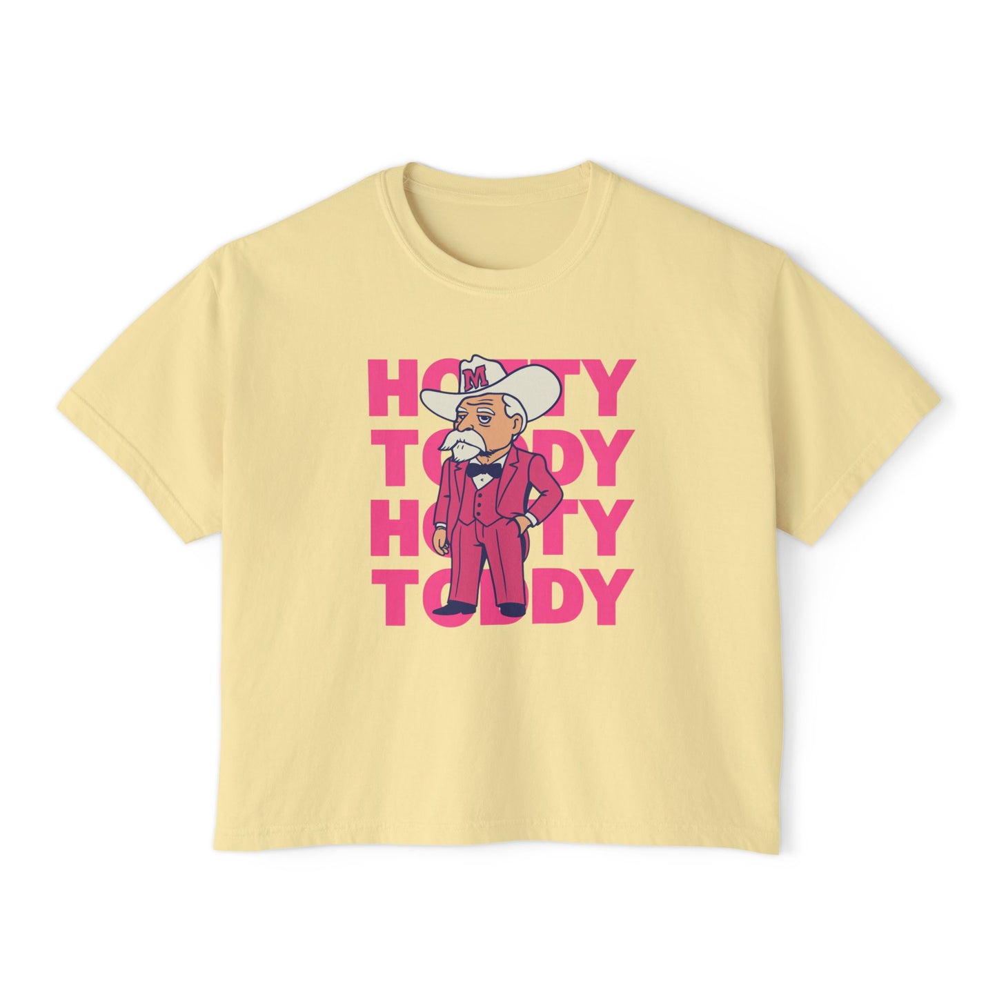 Pink Hotty Toddy Boxy Tee | Fun Humor Graphic Shirt