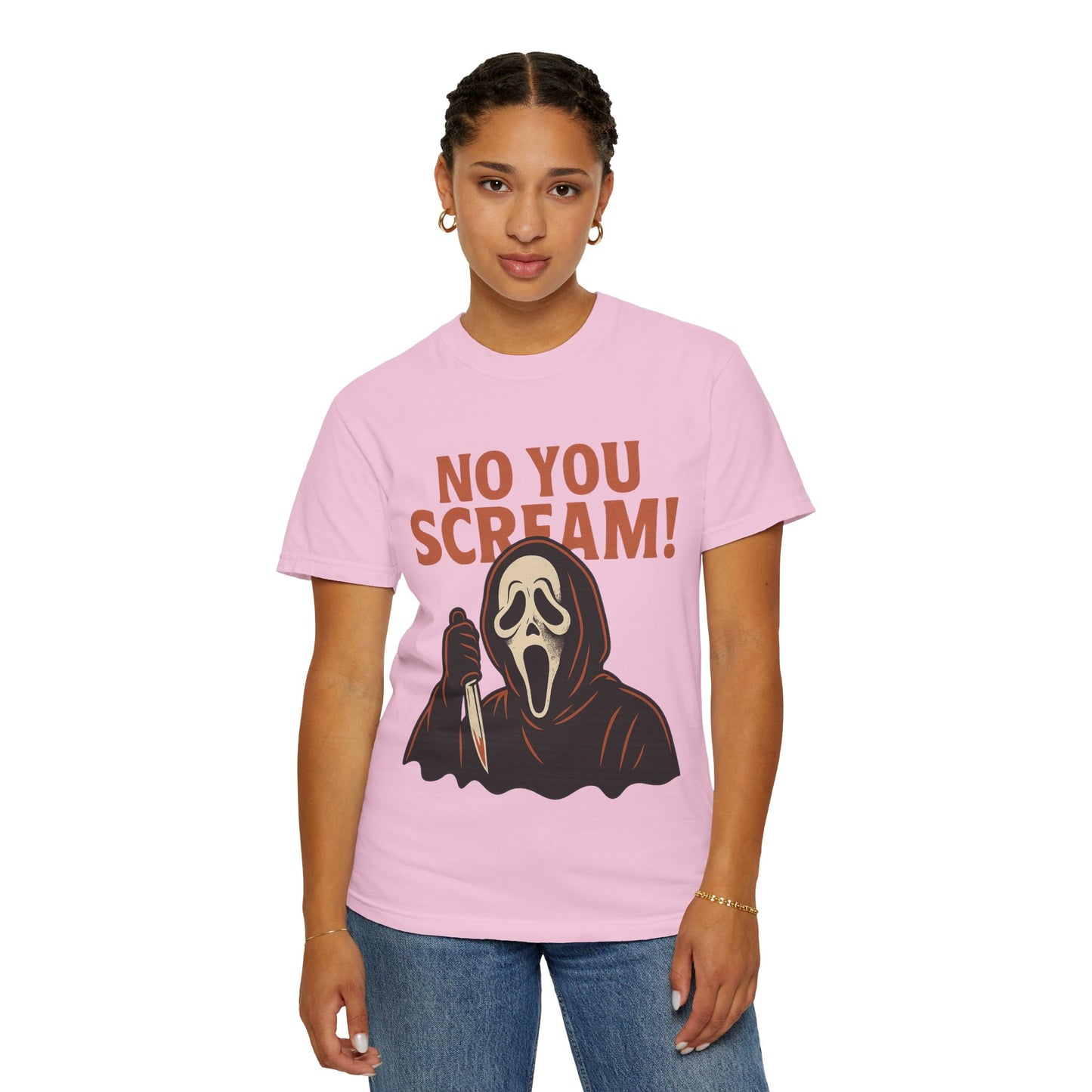 Unisex Horror-Themed T-shirt | Fun Scream Design for Halloween, Costume Parties, Movie Nights, Gift for Horror Fans