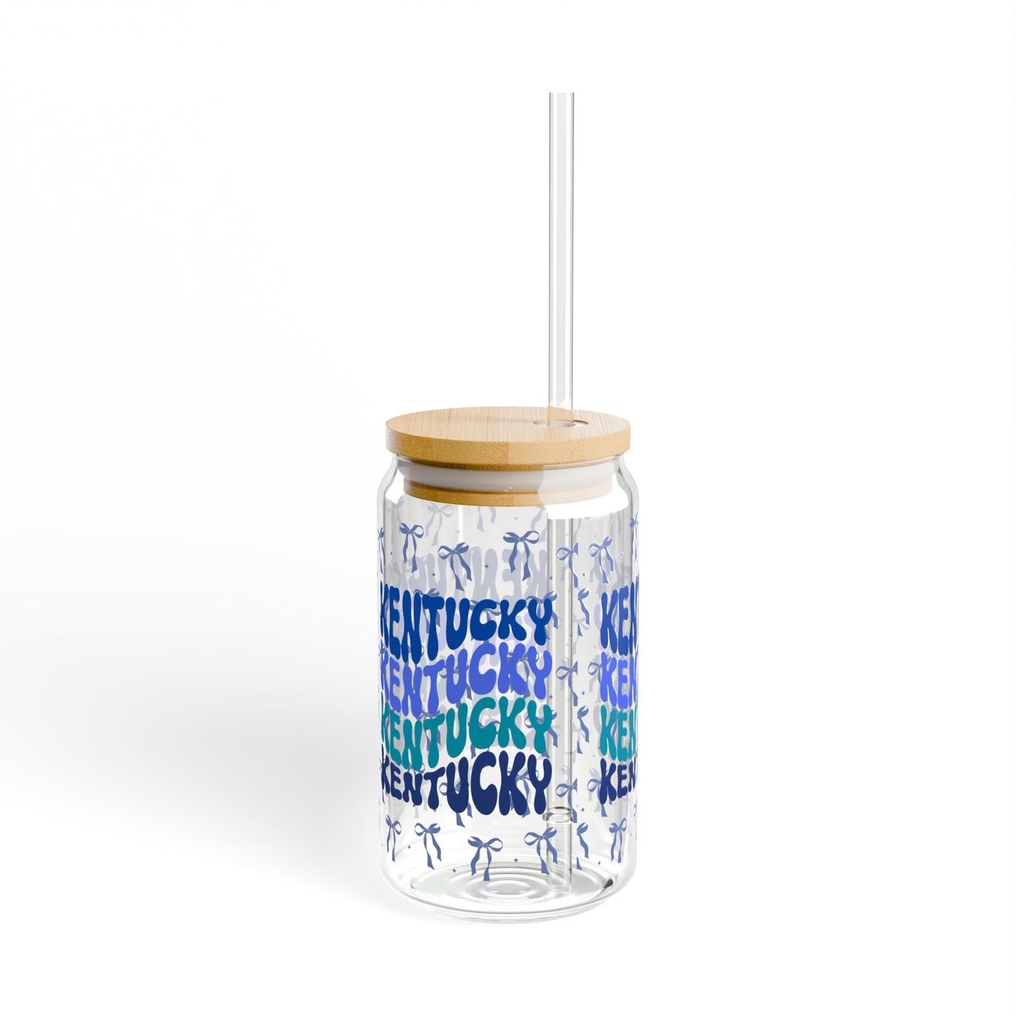 Coquette Bow Kentucky Sipper Glass, Eco-Friendly Drinkware for Summer Parties, kentucky Gifts, Personalized Beverage Container, UK cats fan gift, graduation gift