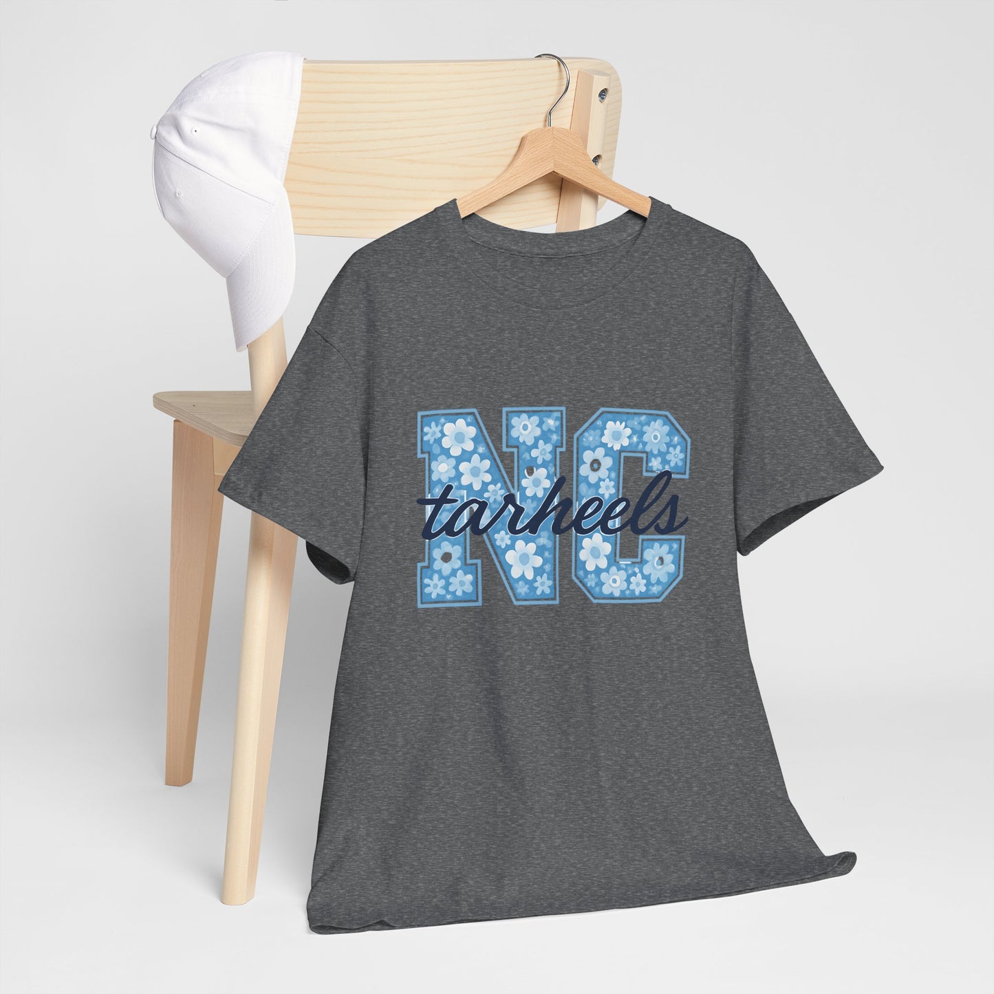 North Carolina Tarheels Unisex Heavy Cotton Tee, College Spirit Wear, Men's and Women's Casual T-Shirt, School Pride Apparel, Gift for Fans