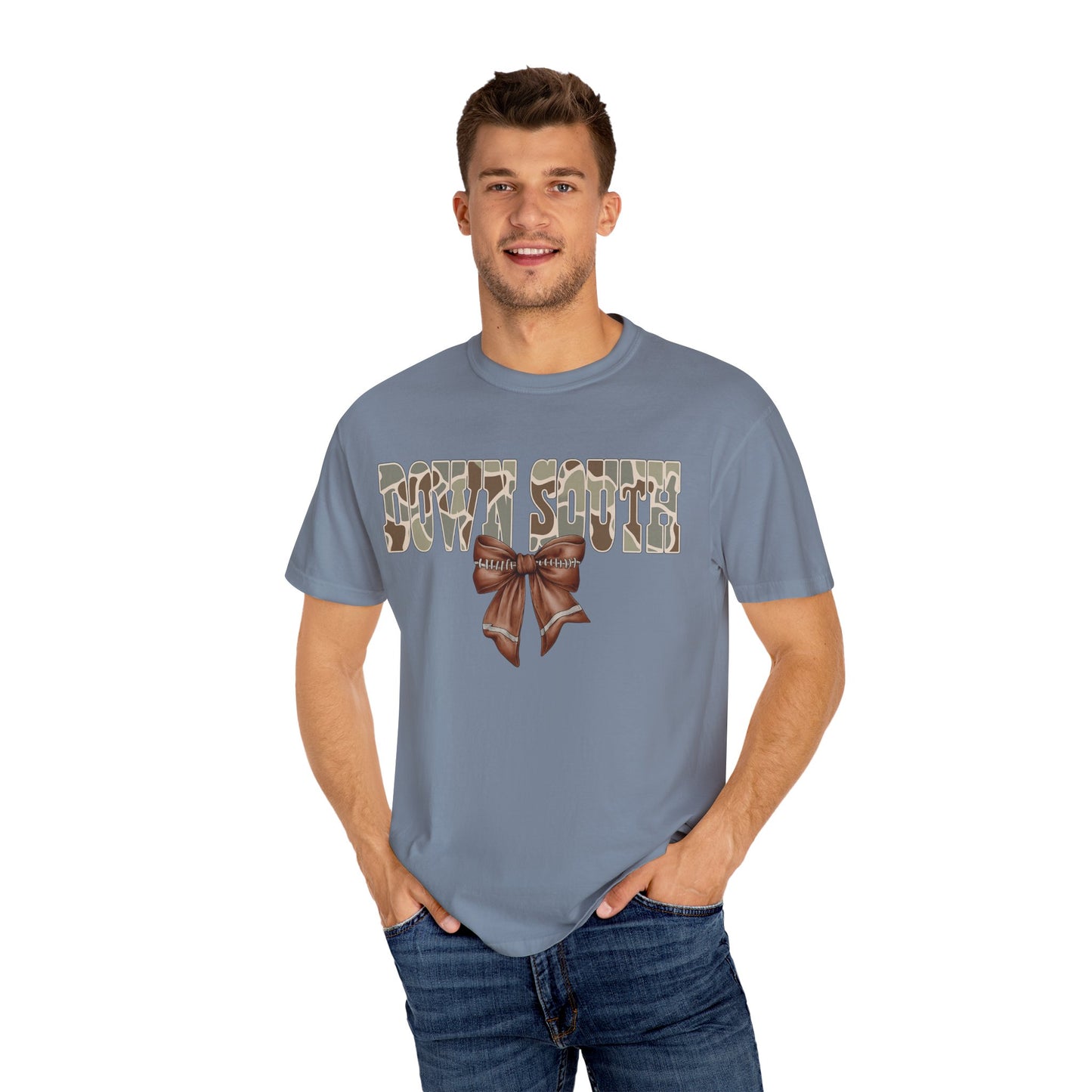 Camo Bow Graphic Tee - Trendy Apparel for Casual Outings and Birthdays