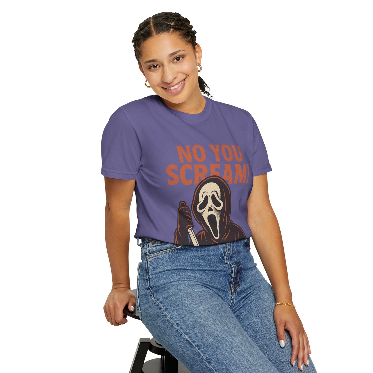 Unisex Horror-Themed T-shirt | Fun Scream Design for Halloween, Costume Parties, Movie Nights, Gift for Horror Fans