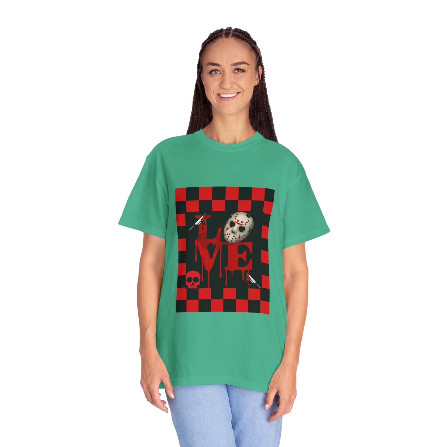 Scary Movie Mask Love Print T-Shirt