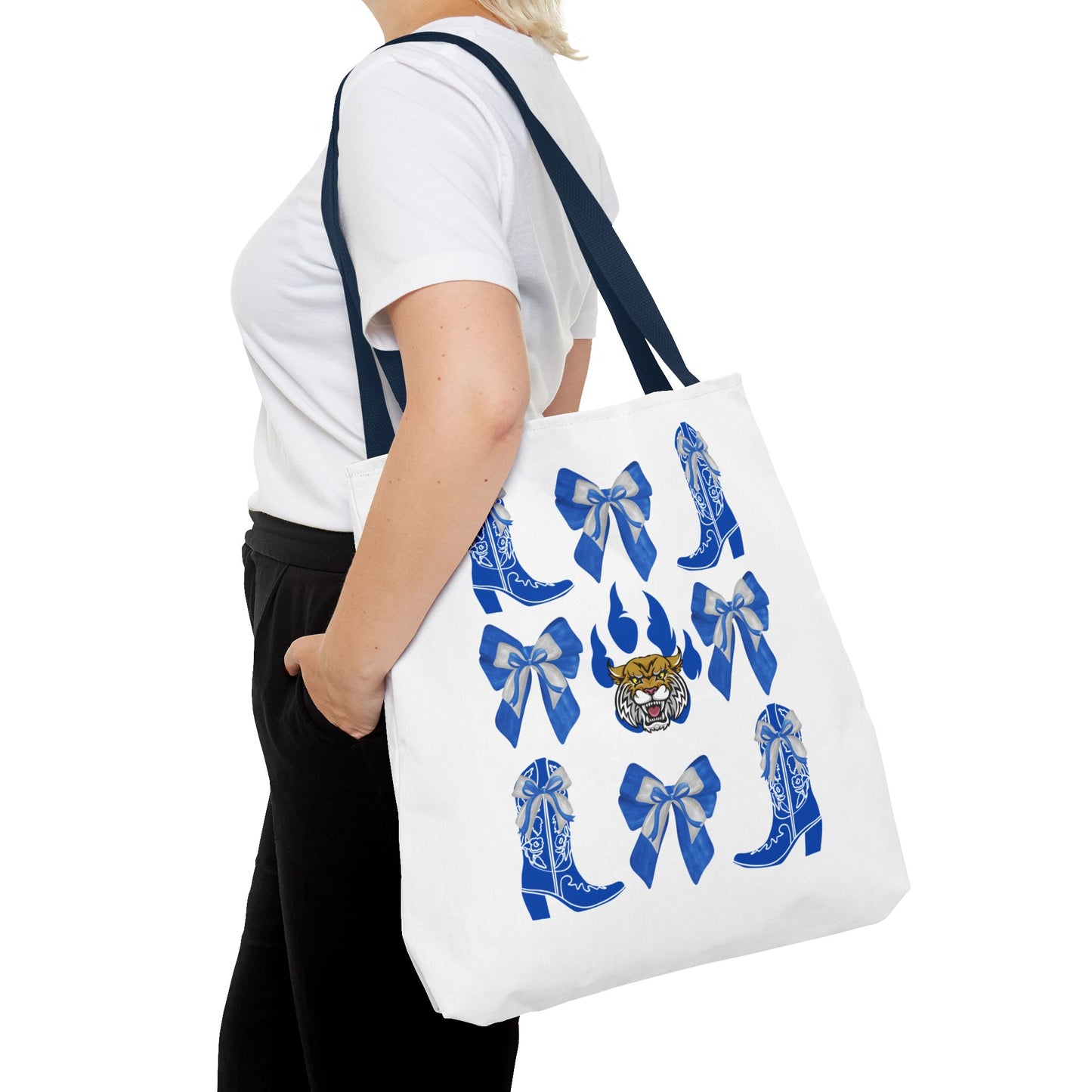 KY wildcats Stylish Blue Cowboy Boots Tote Bag, Kentucky Wildcats Fan, Kentucky Game Day, UK Wildcats, Kentucky Alumni, Graduation Gift, Lexington KY Gift