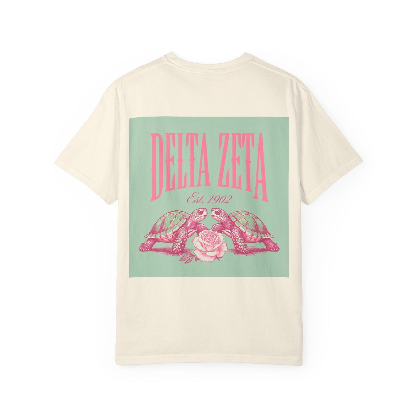 Delta Zeta Unisex T-Shirt, Sorority Shirt, Garment-Dyed Tee, Cute College Top, Sisterhood Apparel, Gift for Sorority Sisters