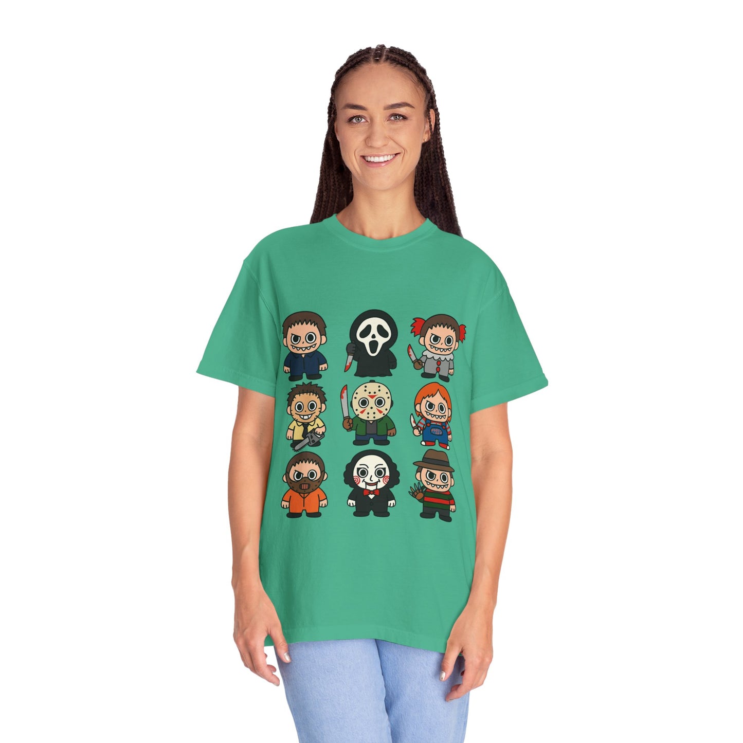 Pop Culture Horror Character T-Shirt, Unisex Tee, Halloween Tee, Horror Movie Merch, Funny Graphic Shirt, Gift for Horror Fans
