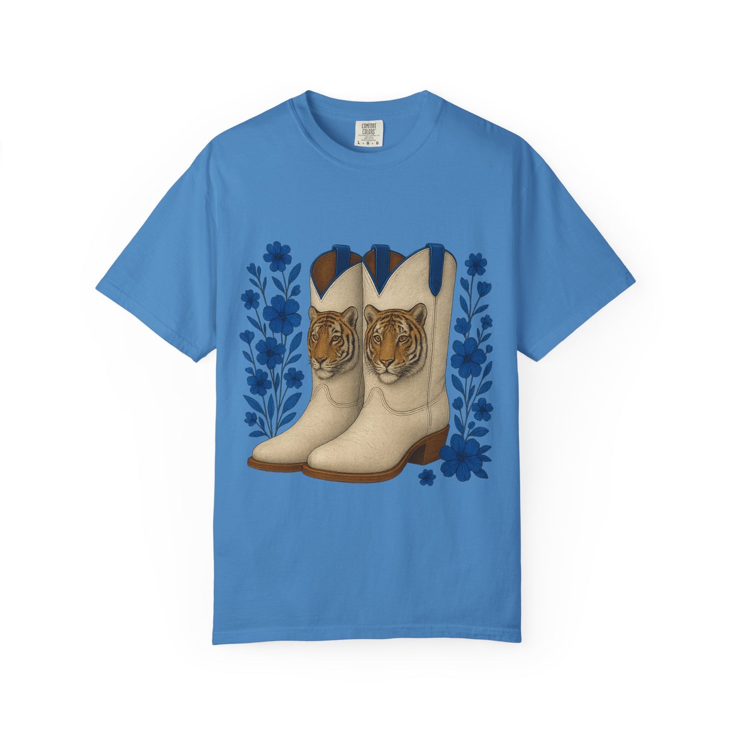 Graphic T-Shirt - Cowboy Boots & Tigress, Unisex Tee, Vintage Country Style-Memphis Tiger Fan