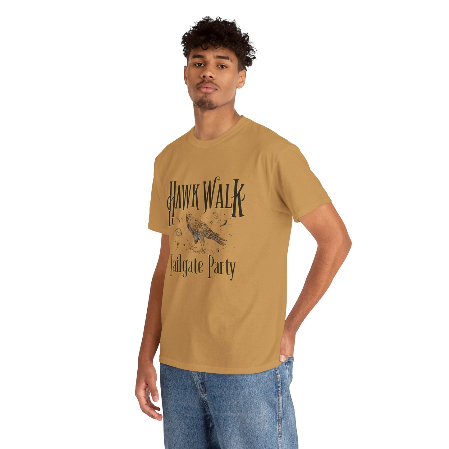 Hawk Walk Tailgate Tee, Unisex Cotton Shirt, Outdoor Event T-Shirt, Festival Wear, Bird Lover Gift, Sports Gathering Apparel