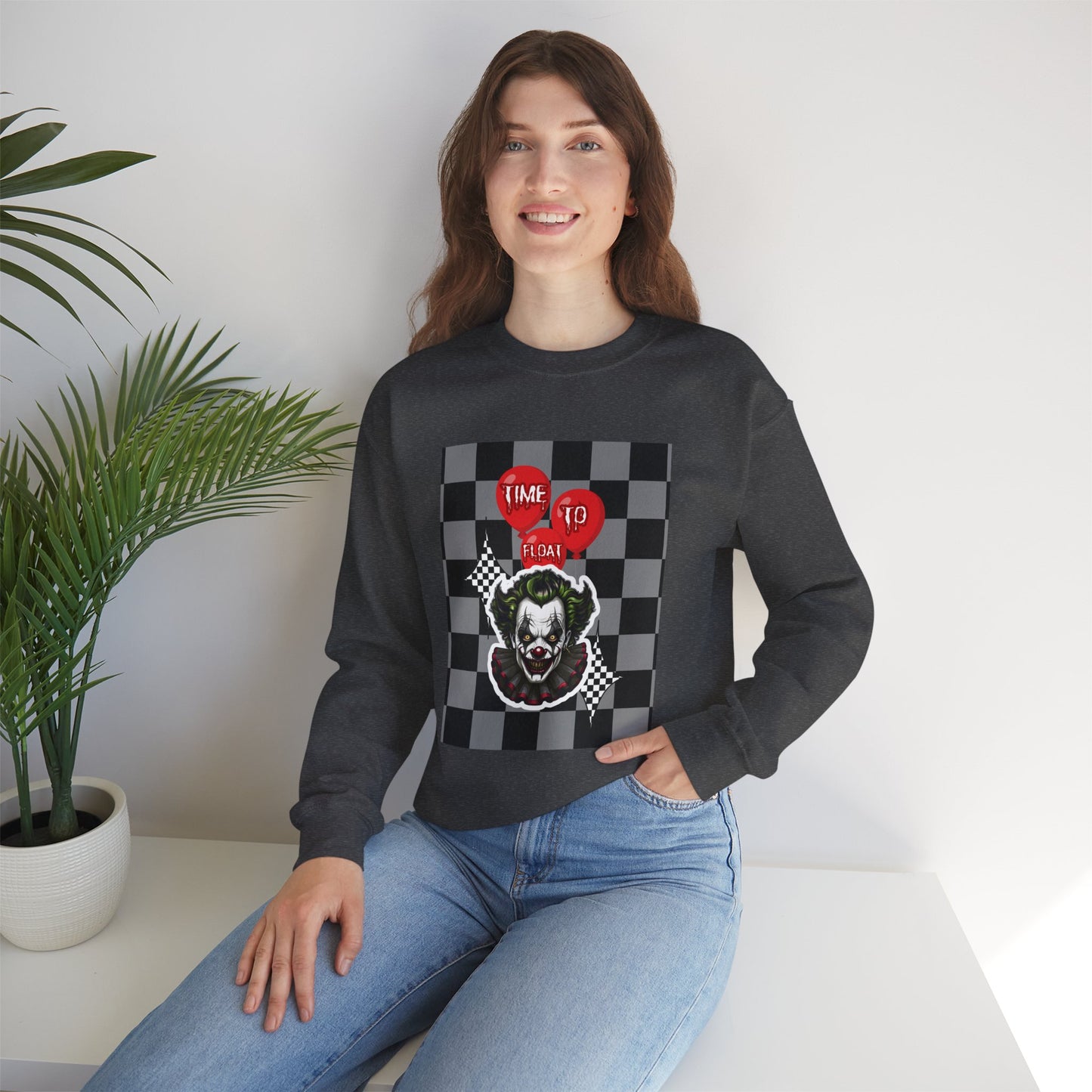 Horror Fan Crewneck Sweatshirt - Time To Float, Love It Or Leave It