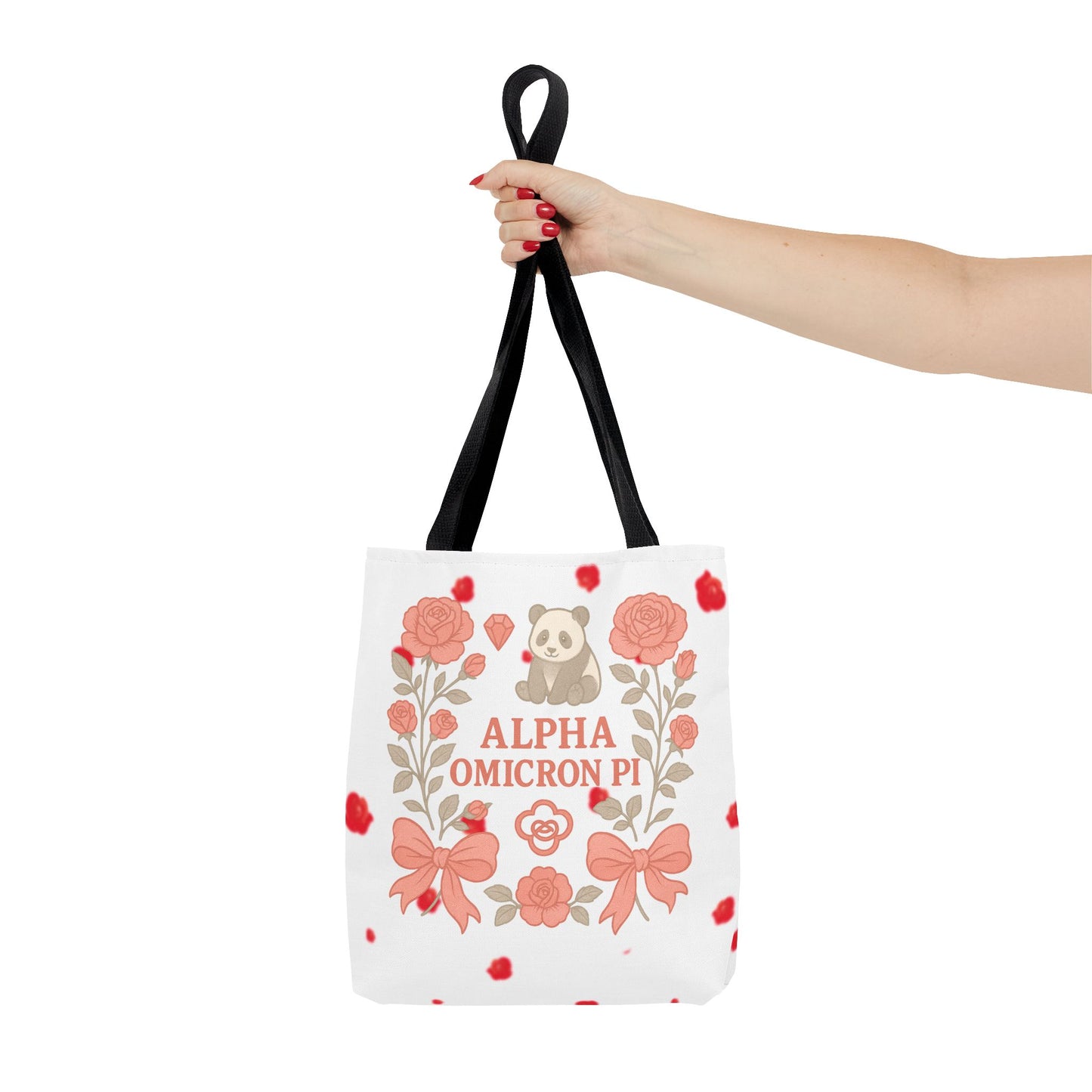 Floral Alpha Omicron Pi Tote Bag, Sorority Tote, Gift for Sisters, College Bag, Cute Everyday Tote