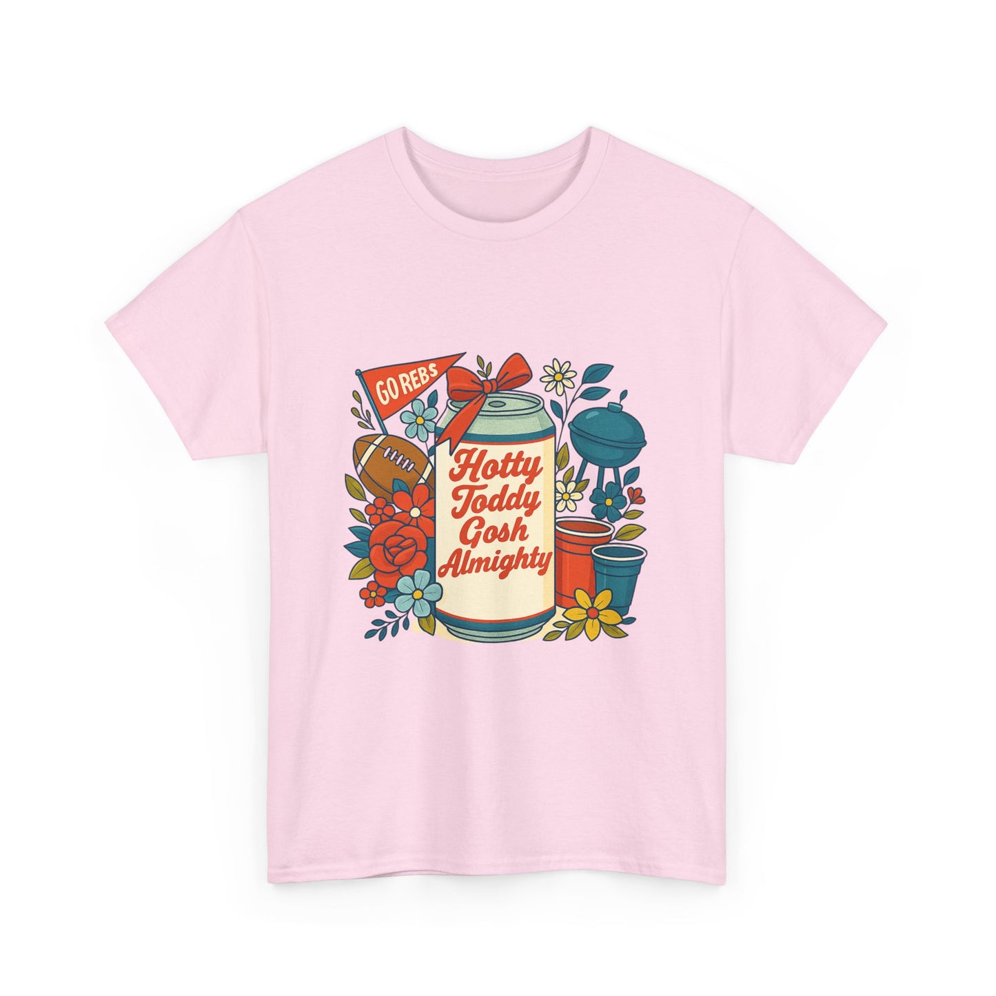 Hotty Toddy Heavy Cotton Tee - Unisex Graphic T-Shirt, Casual Wear, College Apparel, Gift for Students, Spring Break Fashion