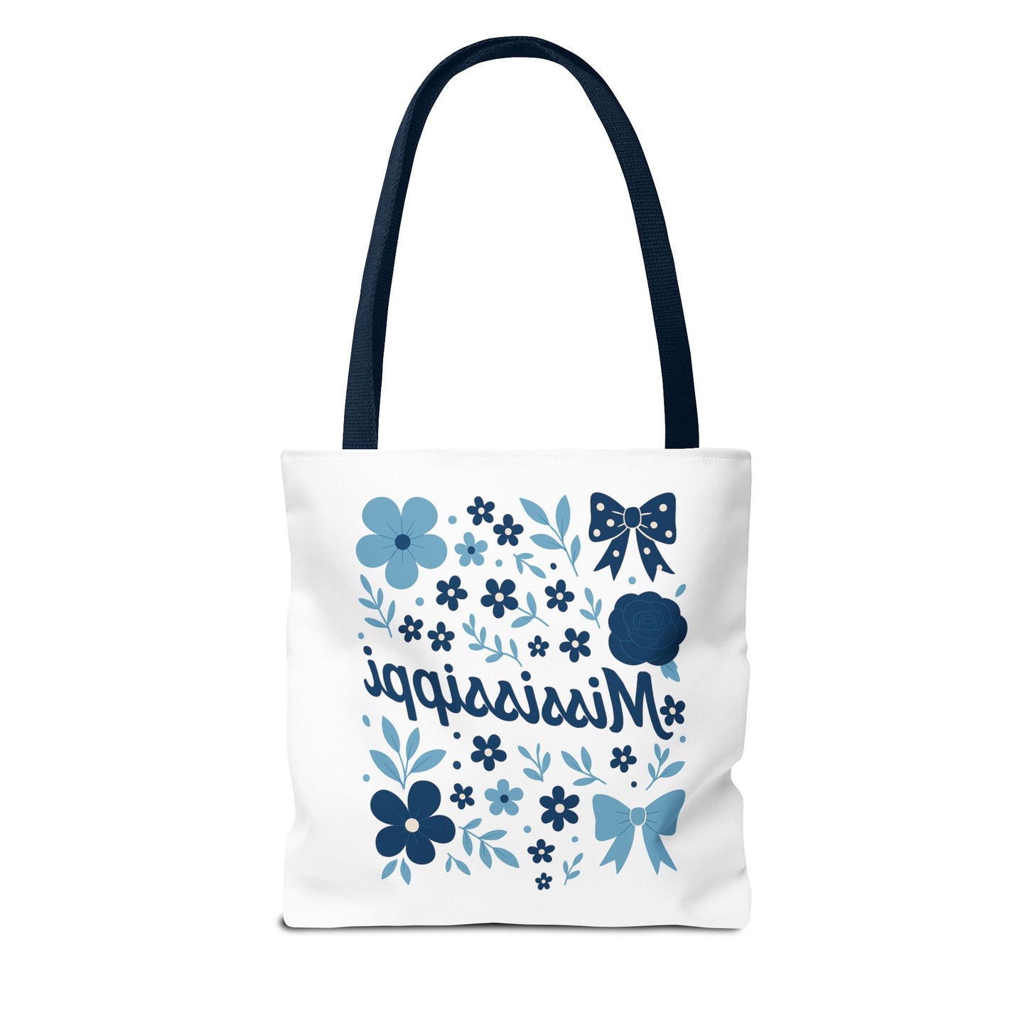 Floral Mississippi Tote Bag | Eco-Friendly Shopping Bag, Beach Tote, Gift for Her, Travel Companion, Custom Flower Design