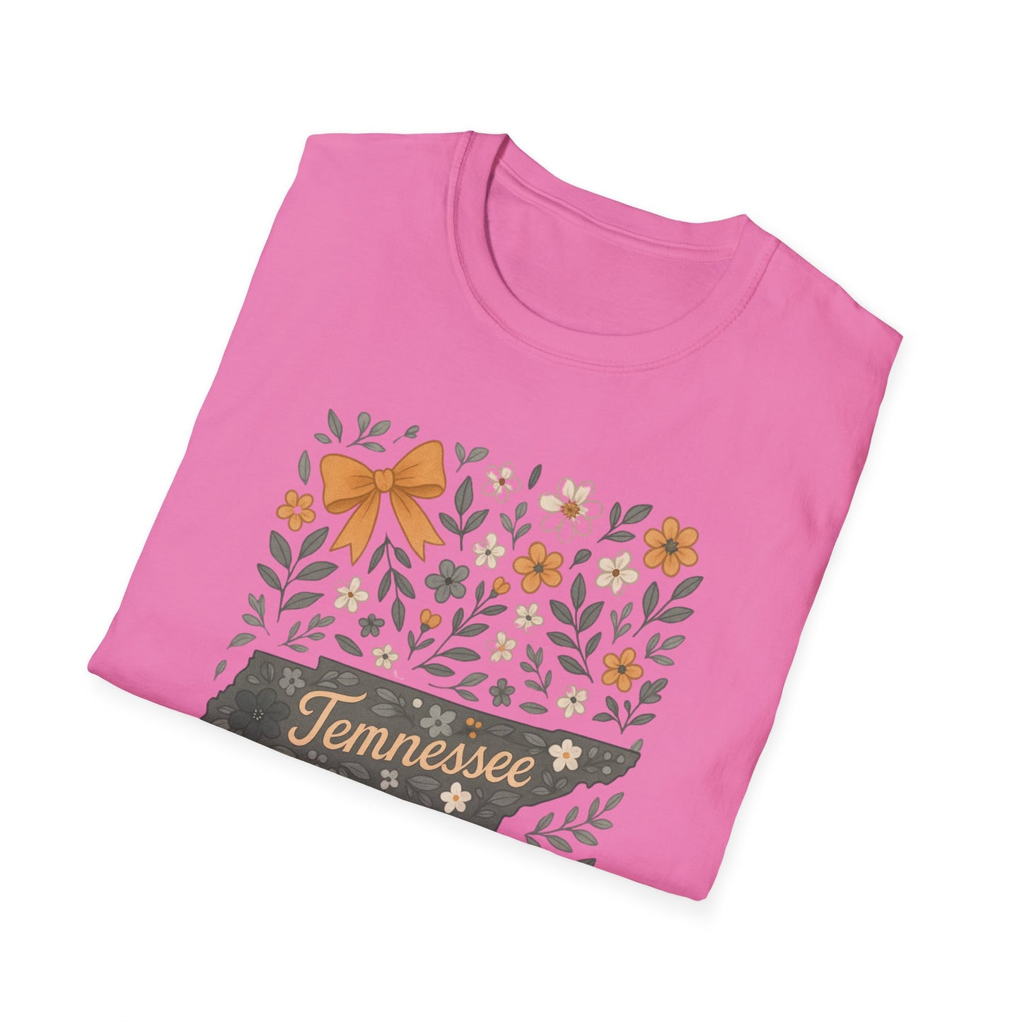 Tennessee Floral T-Shirt, Casual Wear, Gift for Her, Souvenir, Nature Lover Apparel, Spring Outfit
