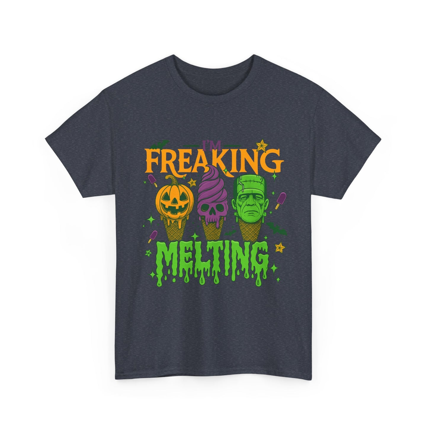 Halloween Unisex Heavy Cotton Tee, Fun Fall Shirt, Halloween Costume Top, Spooky Party Tee, Trick or Treat Apparel