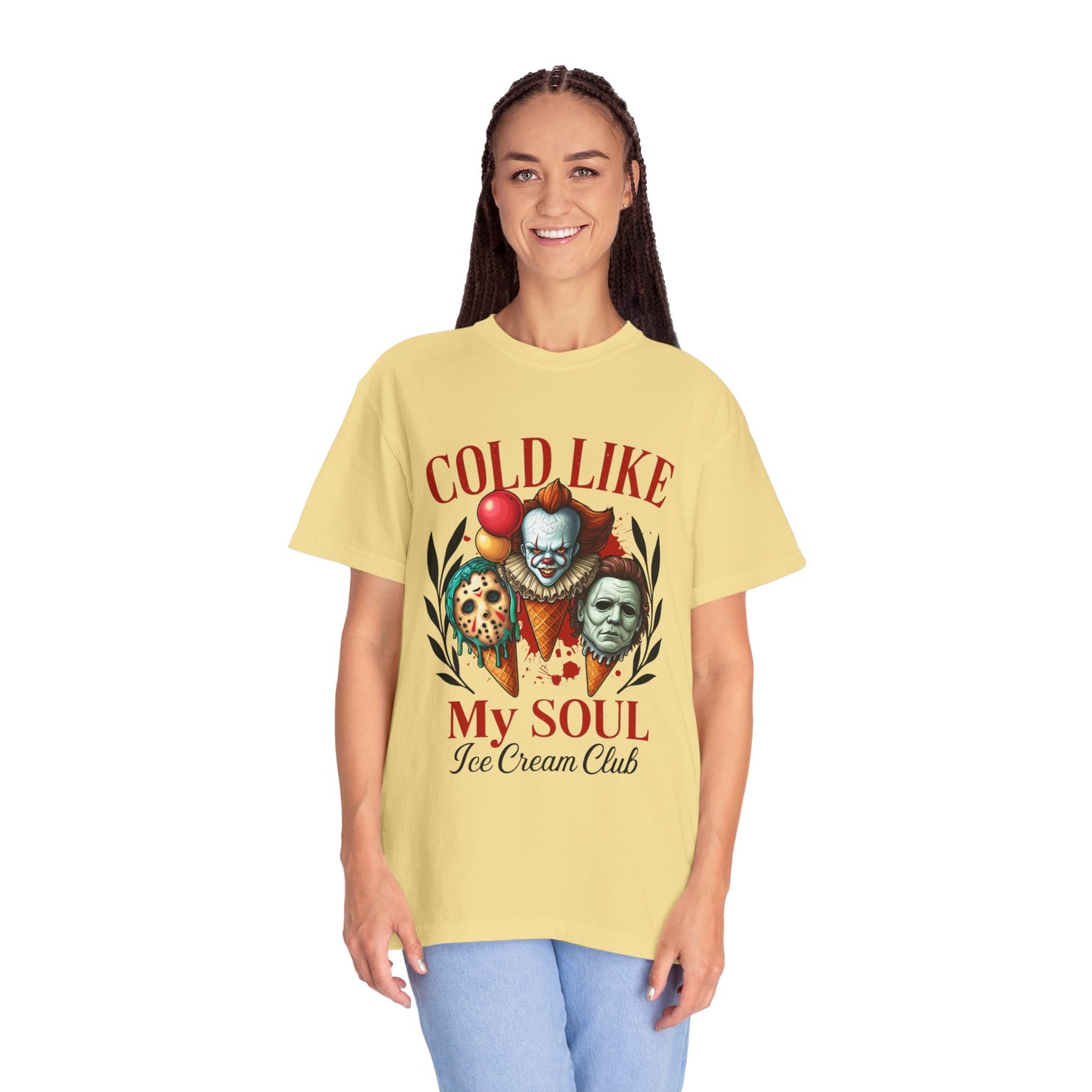 Chilling Soul T-Shirt, Vintage Horror Tee, Unisex Graphic Shirt, Ice Cream Lovers Gift, Fun Movie Merch
