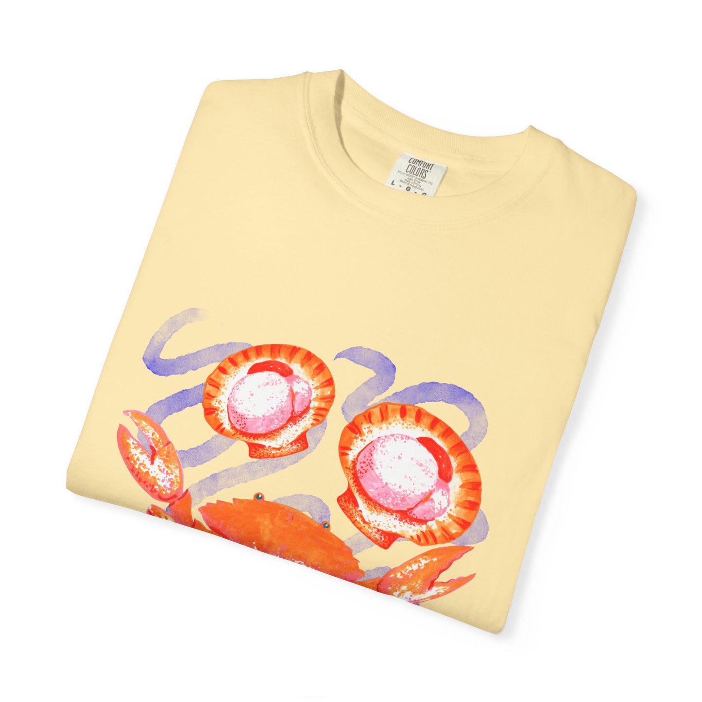 Retro Seafood Graphic T-Shirt - Fresh Catch Comfort Colors Tee