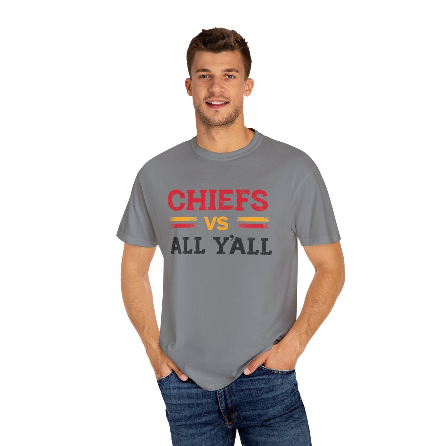 Game Day Humor T-Shirt, Chiefs vs All Y’all Tee, Sports Fan Gift, Unisex Shirt, Tailgate Party Apparel, Football Celebration Shirt