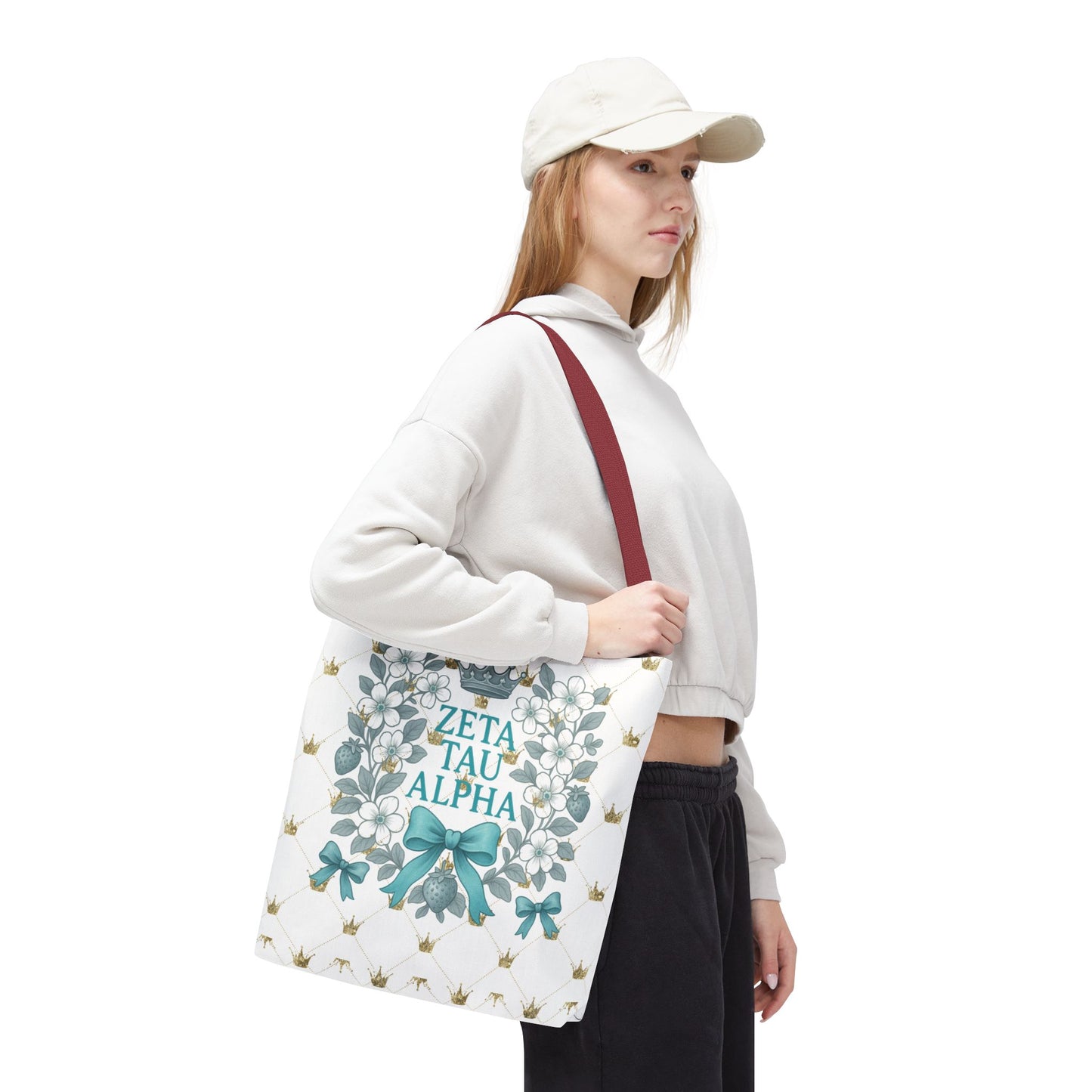 Zeta Tau Alpha Tote Bag | Sorority Bags, Floral Design, Gift for Sisters, Campus Essentials, Personalized Tote