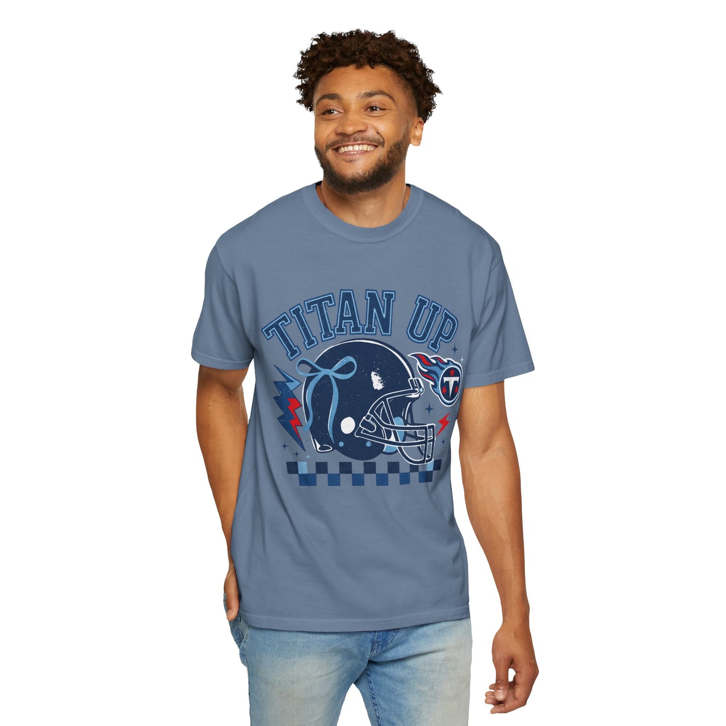 titan up tennessee Unisex Football Tee, Titan Up Shirt for Game Day, Casual Sportswear, Tailgating Apparel, Gift for Fans, Team Spirit Top