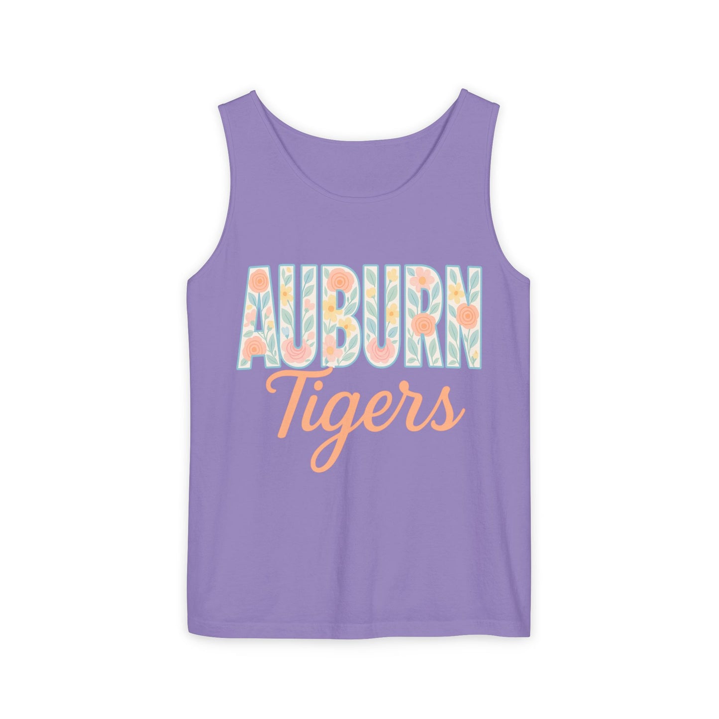 Auburn Tigers Garment-Dyed Tank Top, Summer Fashion, Sports Apparel, College Gear, Gifts for Students, Comfort Colors
