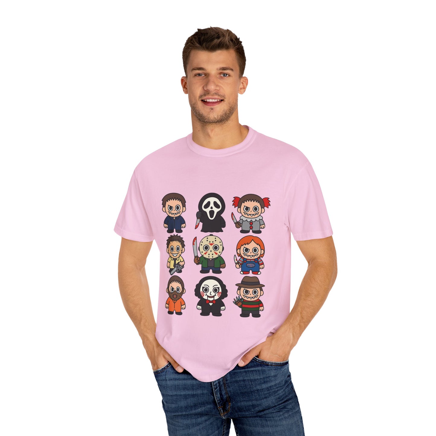 Pop Culture Horror Character T-Shirt, Unisex Tee, Halloween Tee, Horror Movie Merch, Funny Graphic Shirt, Gift for Horror Fans