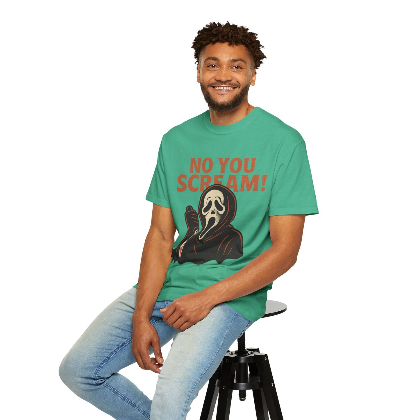 Unisex Horror-Themed T-shirt | Fun Scream Design for Halloween, Costume Parties, Movie Nights, Gift for Horror Fans