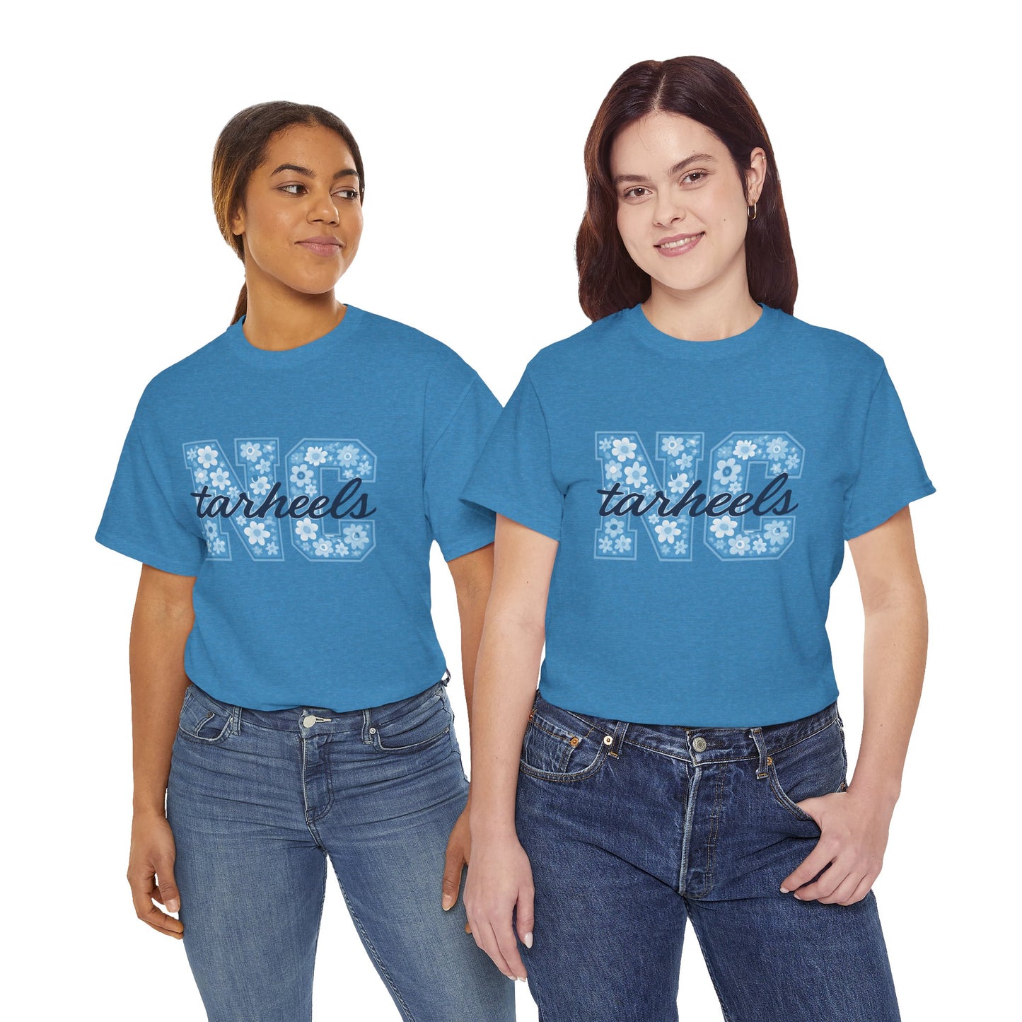 North Carolina Tarheels Unisex Heavy Cotton Tee, College Spirit Wear, Men's and Women's Casual T-Shirt, School Pride Apparel, Gift for Fans