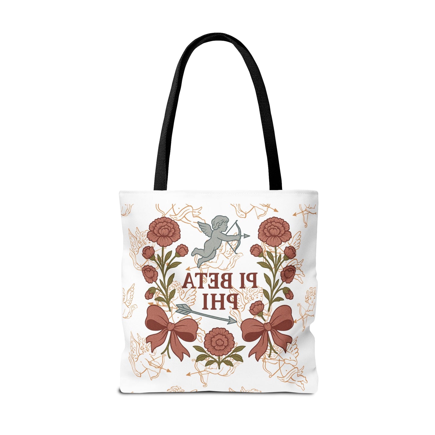 Floral Pi Phi Sorority Tote Bag