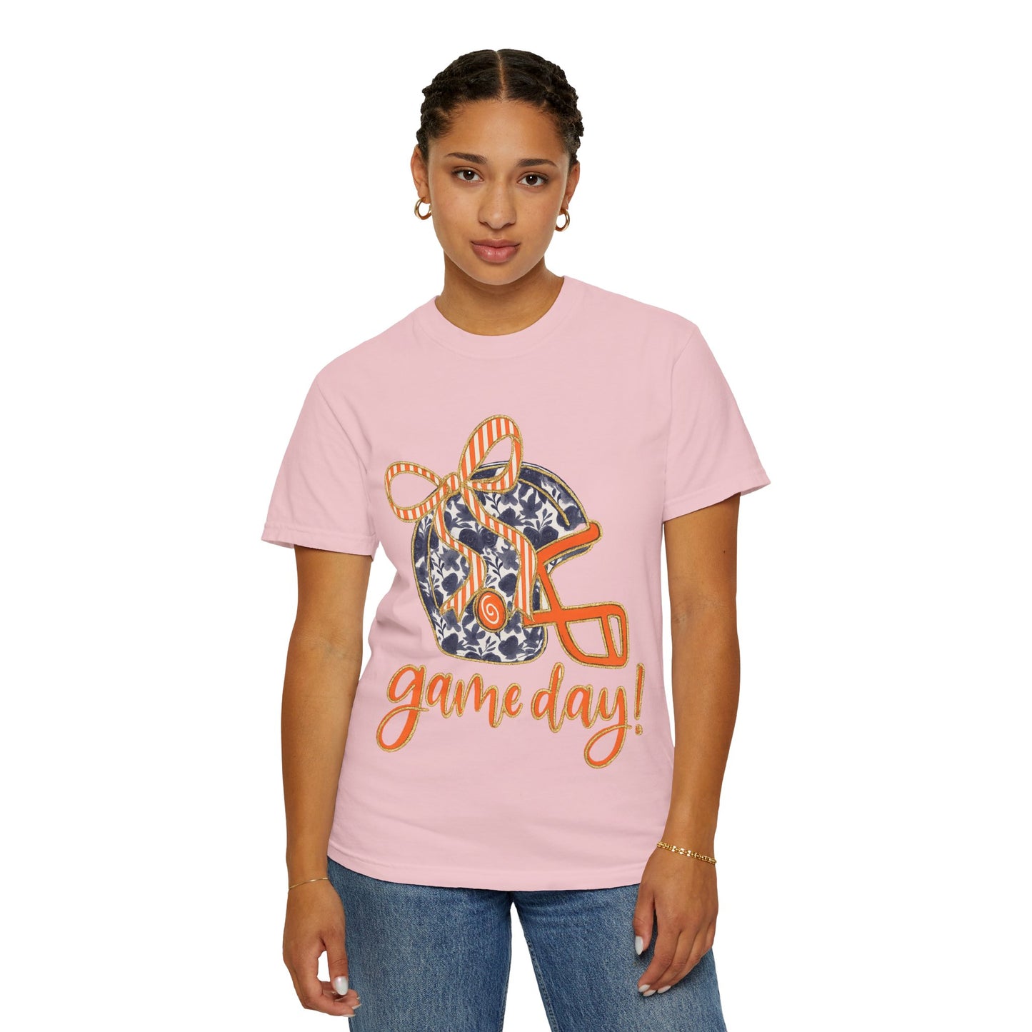 Game Day Coquette Style, Football Helmet T-Shirt | Unisex Sports Tee for Football Fans | Perfect for Tailgating, Game Everyday Wear