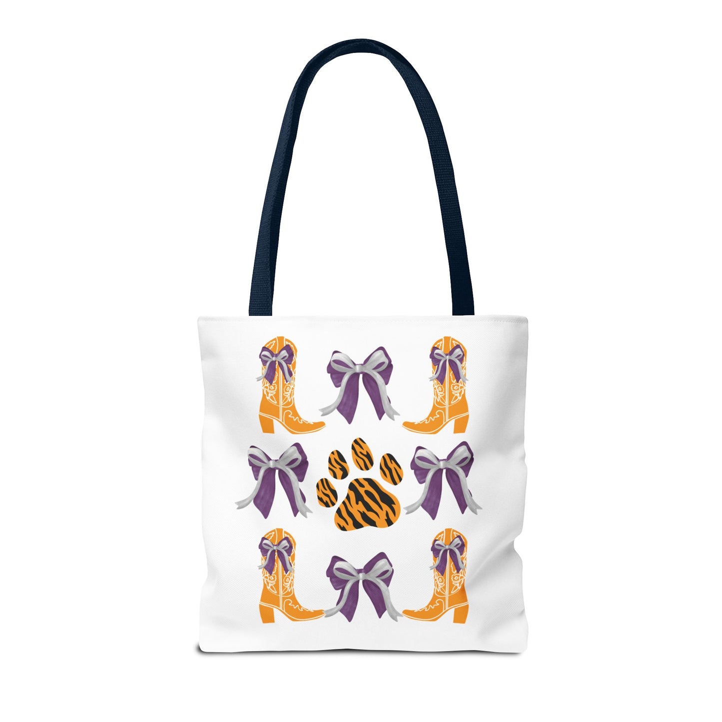 SC Clemson Coquette Bow Tiger Print Tote Bag, Go Tigers, SC Game Day, Clemson, SC, College Student Gift, Graduation Gift, SC Tigers Fan, Clemson Alumni