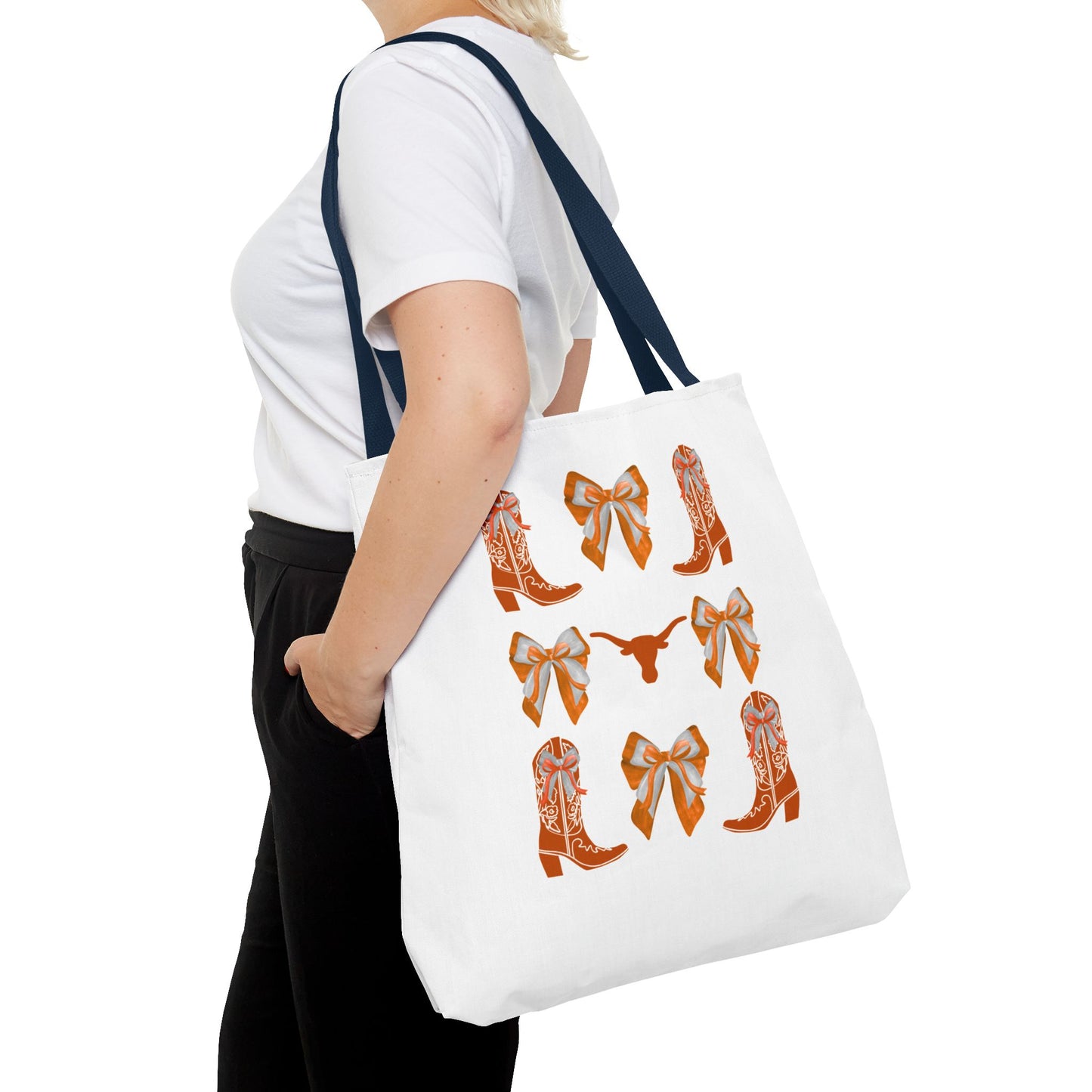 Tx longhorns Stylish Western Tote Bag, Cowgirl Style Accessories, Everyday Use, Gift for Rodeo Fans, hook em horns, texas game day, tx fan gift, graduation gift, texas alumni