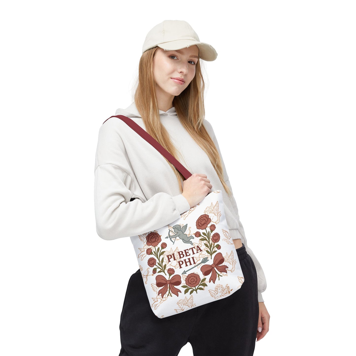 Floral Pi Phi Sorority Tote Bag