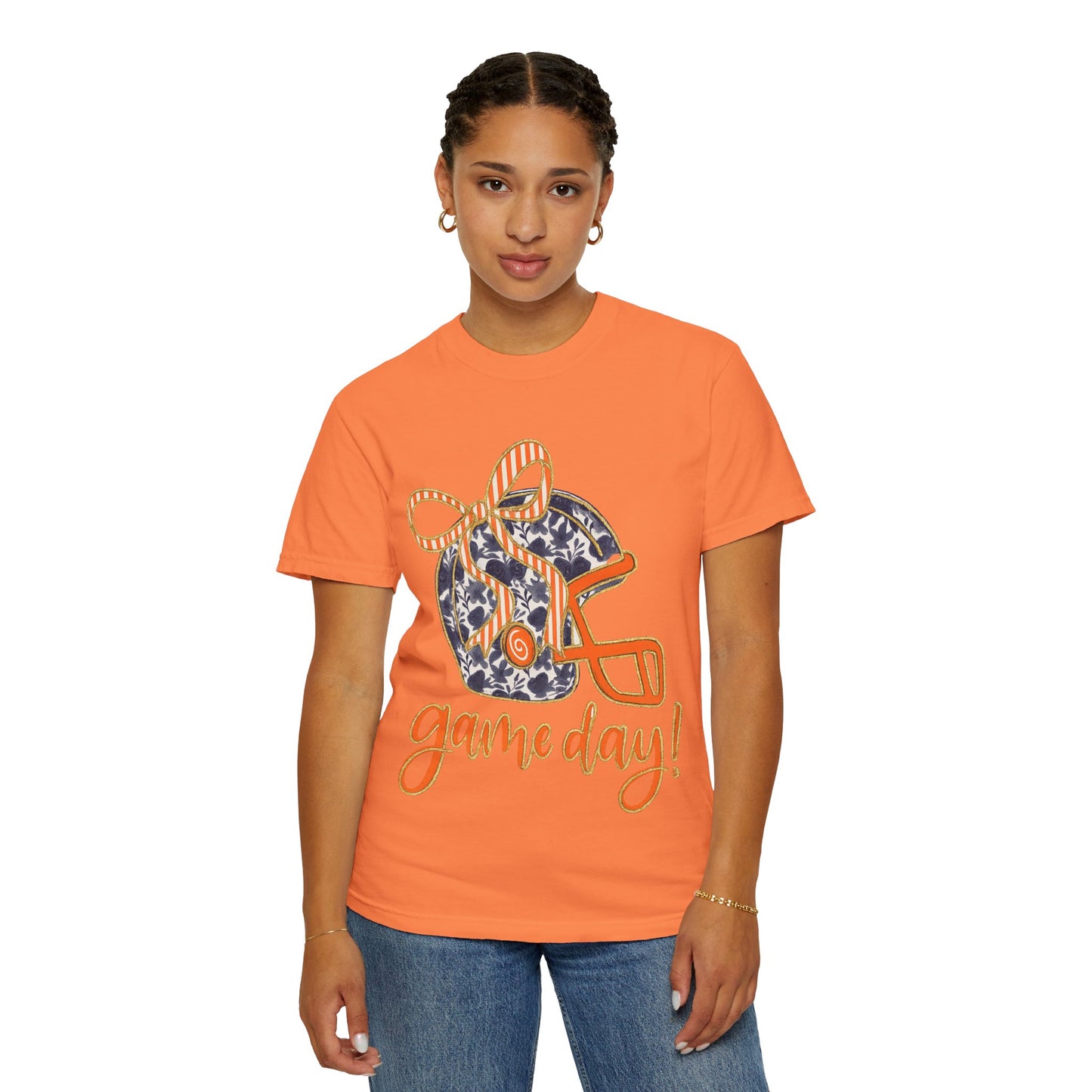 Game Day Coquette Style, Football Helmet T-Shirt | Unisex Sports Tee for Football Fans | Perfect for Tailgating, Game Everyday Wear