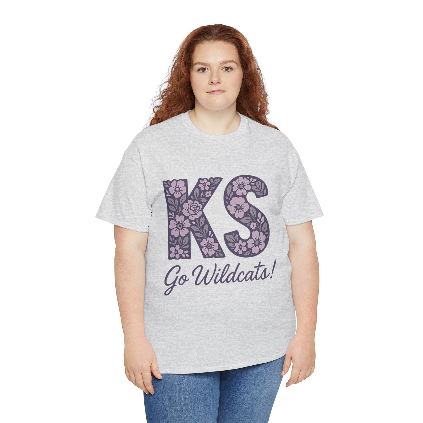 KS Floral Team Spirit Tee: Celebrate Kansas State Wildcats in Style, Perfect for Sports Events, Gifts, & Casual Wear