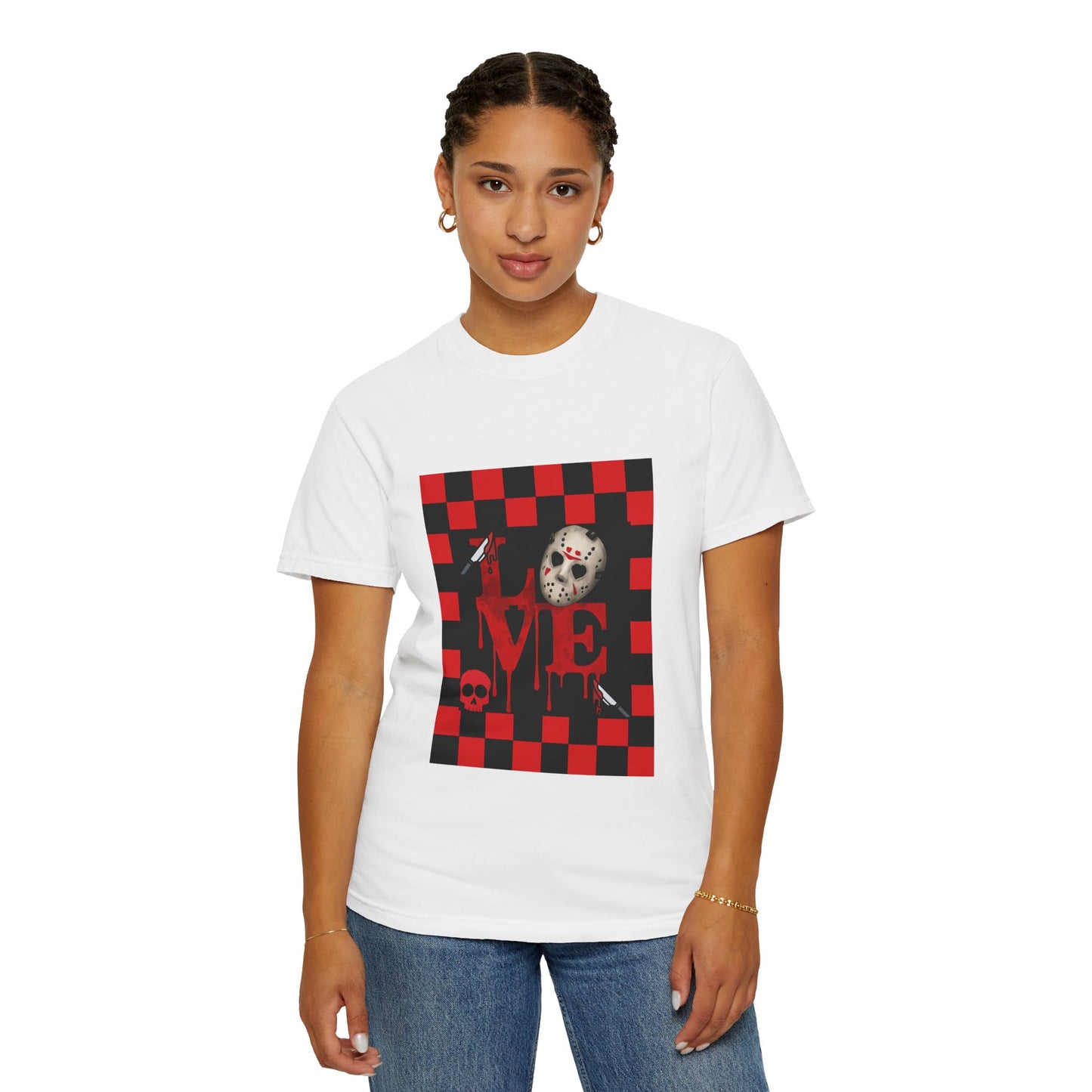 Scary Movie Mask Love Print T-Shirt