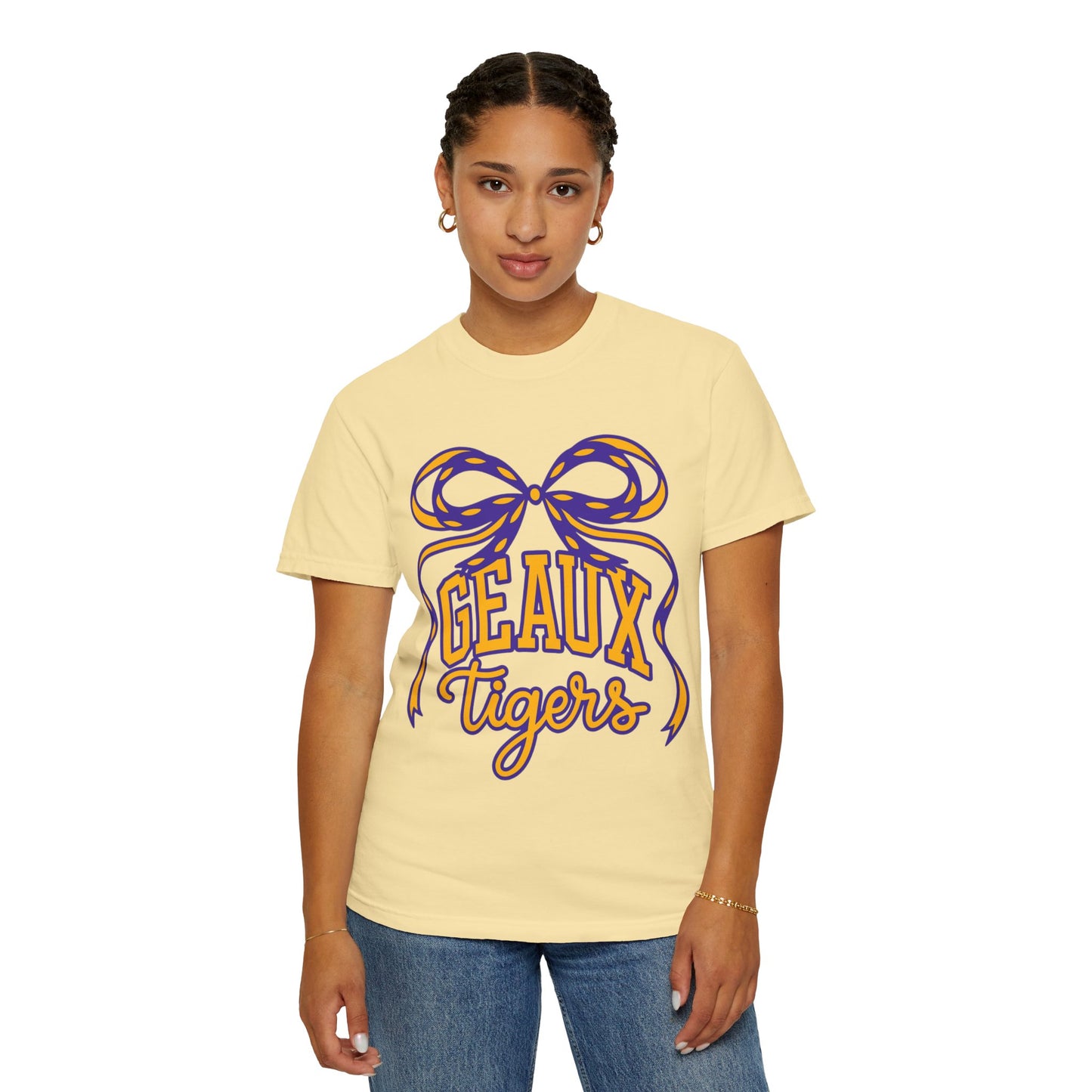 Géaux Tigers Garment-Dyed T-Shirt, Unisex Tee, LSU Spirit Wear, College Apparel, Game Day Outfit, Casual Style