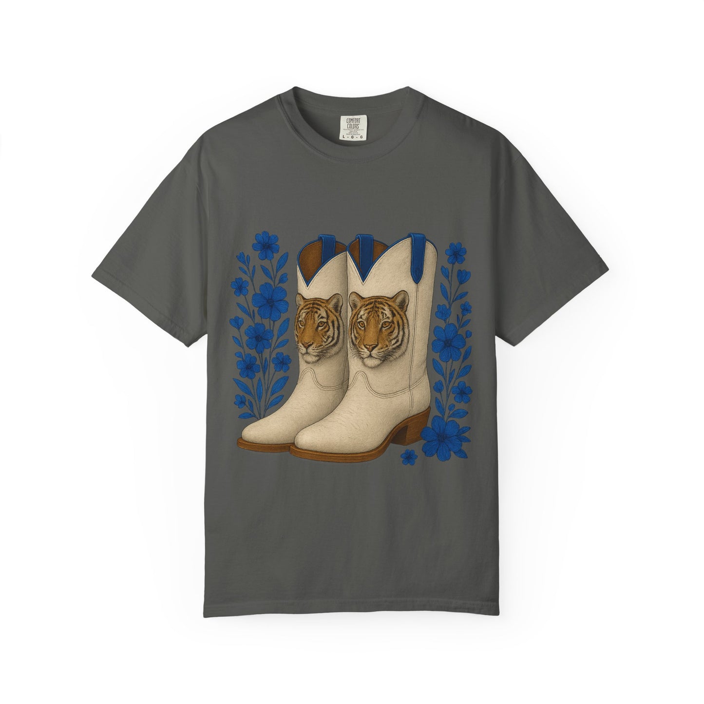 Graphic T-Shirt - Cowboy Boots & Tigress, Unisex Tee, Vintage Country Style-Memphis Tiger Fan