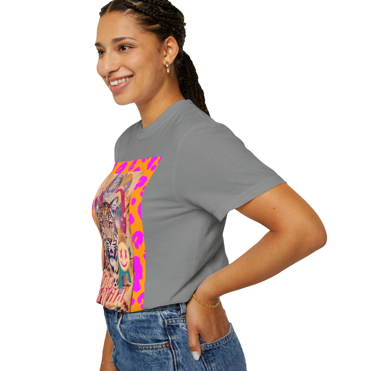 Bold Graphic T-Shirt: Born to Be Wild, Unisex Cotton Tee, Animal Lover Gift, Wild Spirit Apparel, Trendy Casual Wear, Unique Artist Design