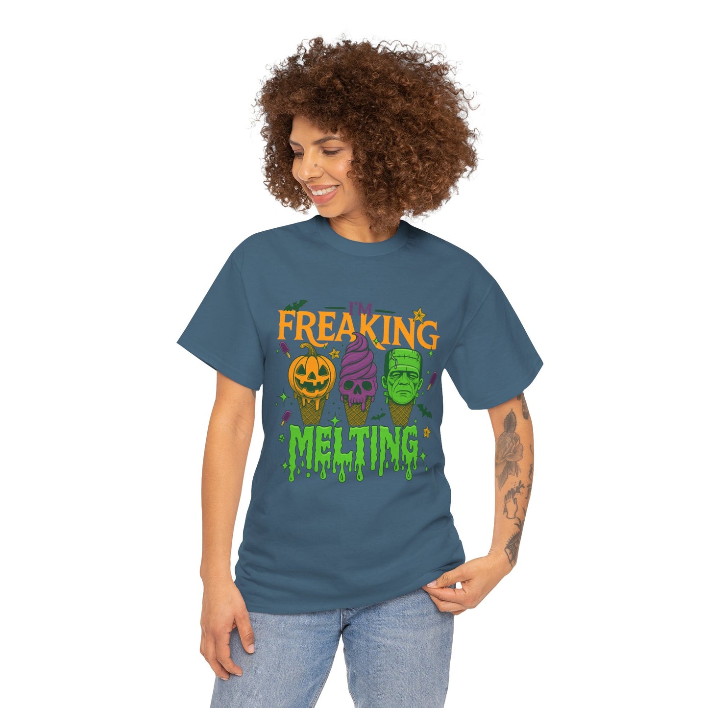 Halloween Unisex Heavy Cotton Tee, Fun Fall Shirt, Halloween Costume Top, Spooky Party Tee, Trick or Treat Apparel