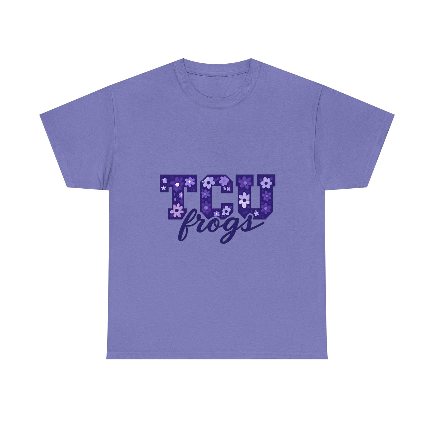 TCU Frogs Unisex Heavy Cotton Tee - College Shirt, Student Apparel, Casual Wear, Graduation Gift, Sports Fan Tee