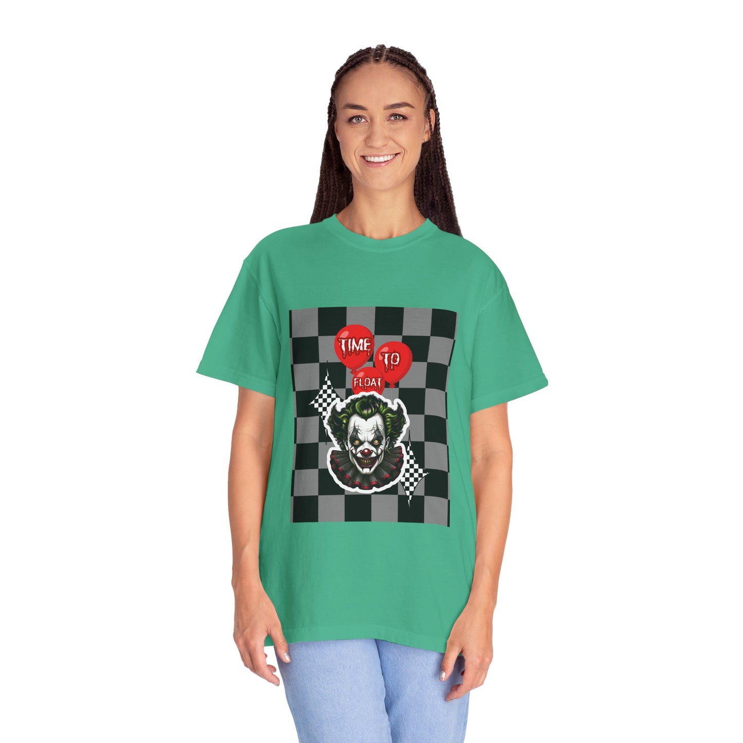 Creepy Clown Graphic T-Shirt, Halloween Costume Tee, Unisex Horror Shirt, Fun Gift for Fans, Graphic Novelty Wear, Casual Outfit