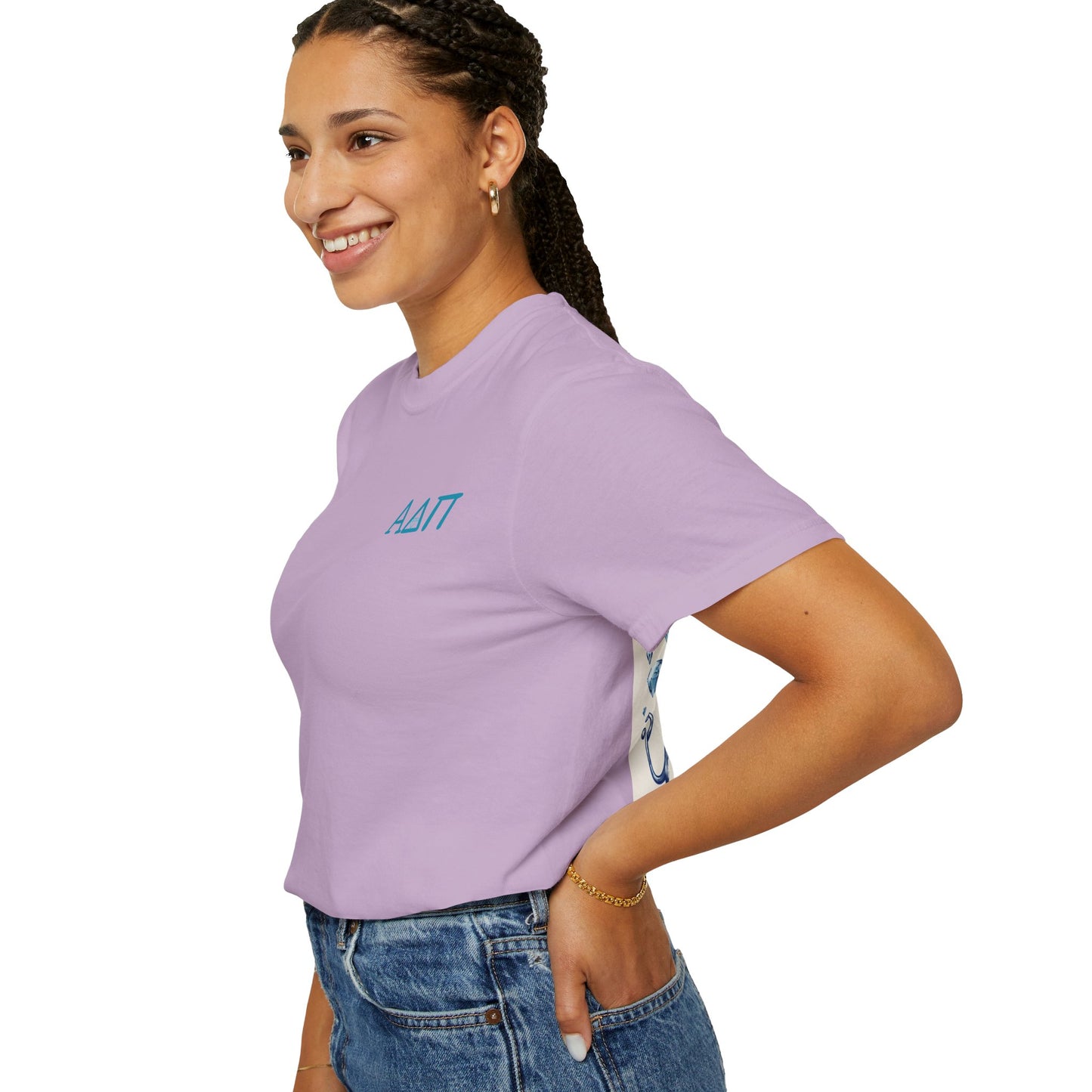 Alpha Delta Pi T-Shirt, Sorority Shirt, College Apparel, Greek Life Gift, Unisex Garment-Dyed Tee
