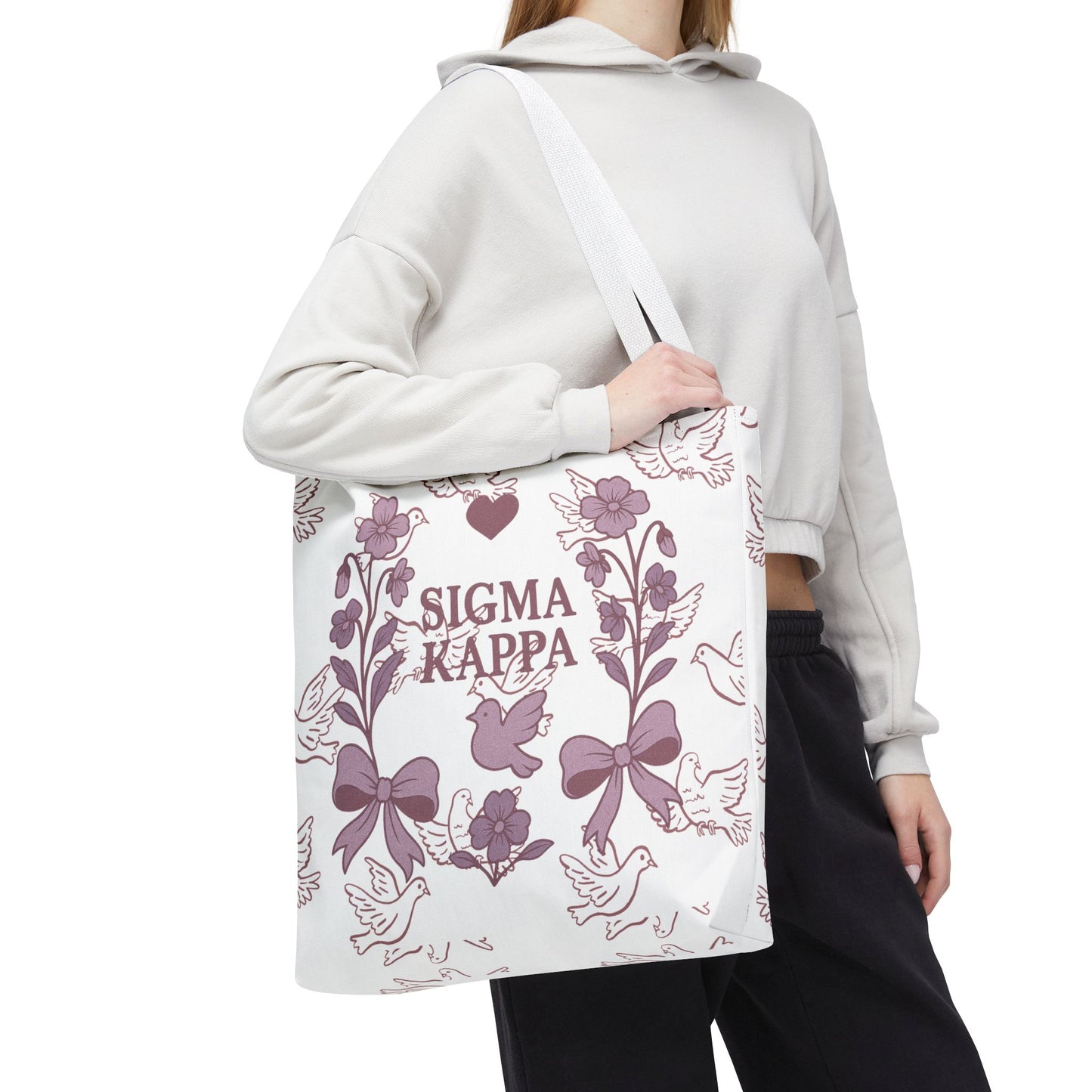 Sigma Kappa Floral Tote Bag | Sorority Gift, Eco-Friendly Carry-All, College Accessory, Stylish Shopping Bag, Chic Beach Tote