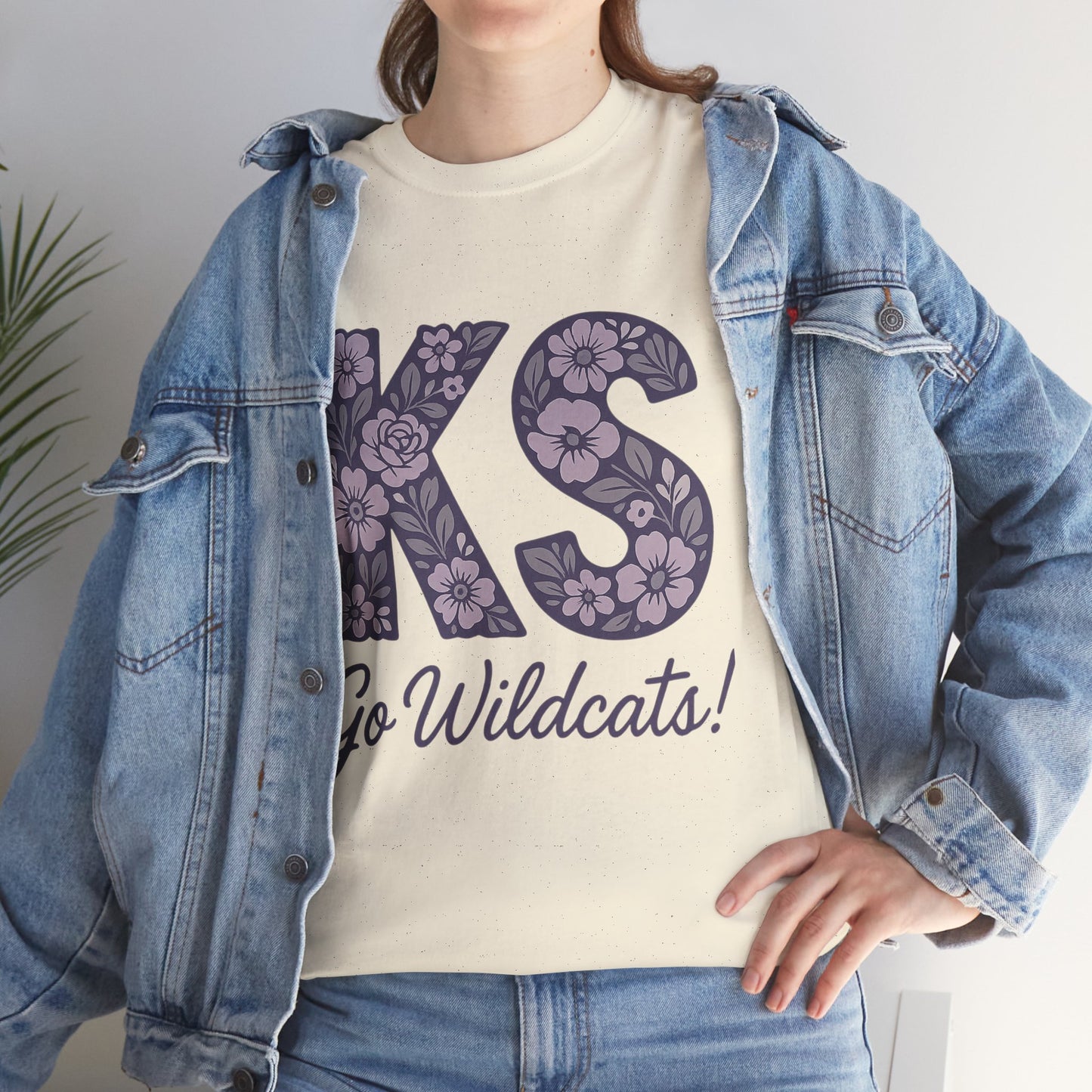 KS Floral Team Spirit Tee: Celebrate Kansas State Wildcats in Style, Perfect for Sports Events, Gifts, & Casual Wear