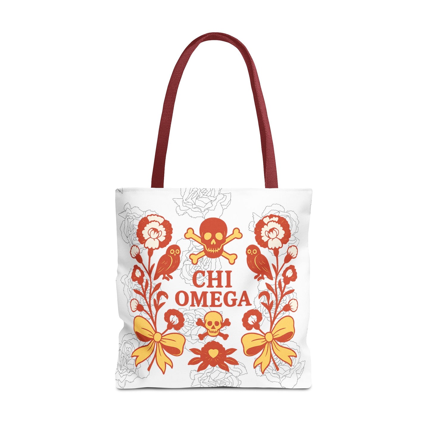 Chi Omega Floral Tote Bag